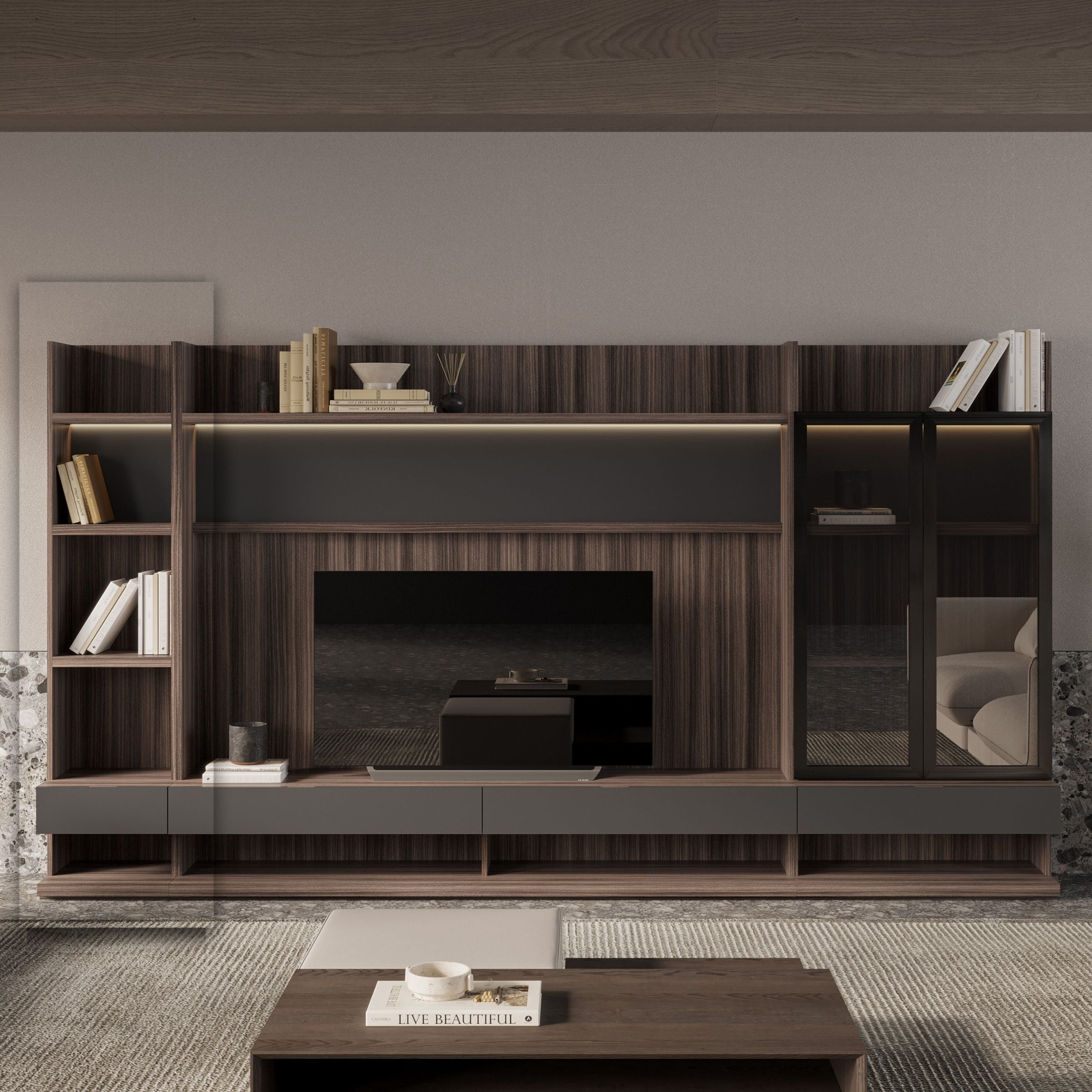 Pre order 25 Days Delivery Lipa Single Module - Modular TV / Wall Unit YOLIPA-SB -  TV Units - ebarza Furniture UAE | Shop Modern Furniture in Abu Dhabi & Dubai - مفروشات ايبازرا في الامارات | تسوق اثاث عصري وديكورات مميزة في دبي وابوظبي