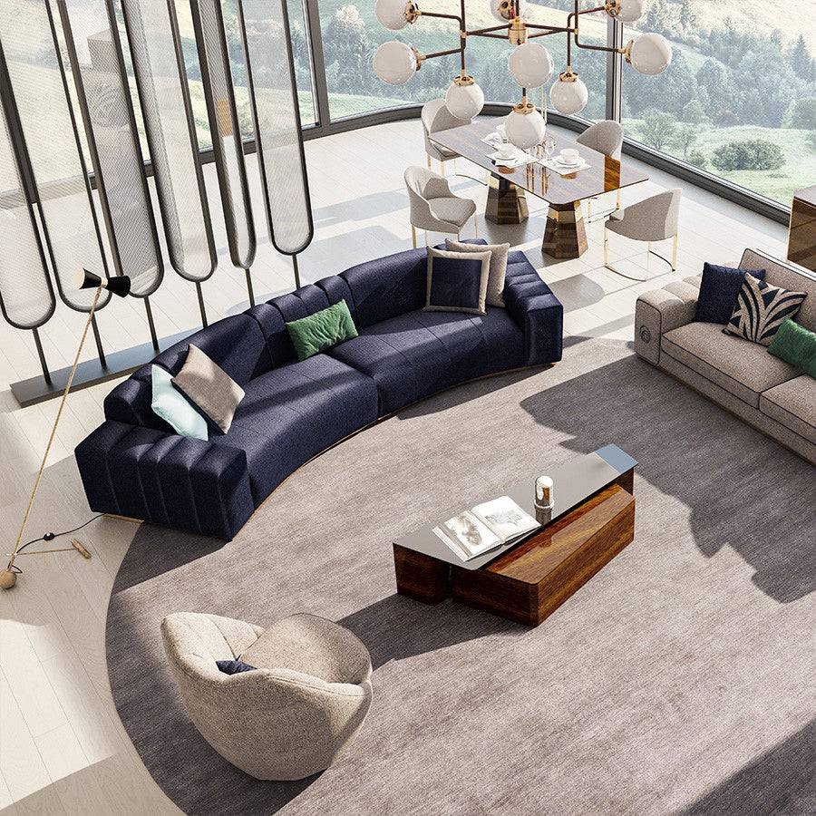 Lisa Curved Sofa Lisavol2001 -  Sofas - ebarza Furniture UAE | Shop Modern Furniture in Abu Dhabi & Dubai - مفروشات ايبازرا في الامارات | تسوق اثاث عصري وديكورات مميزة في دبي وابوظبي