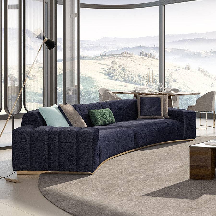 Lisa Curved Sofa Lisavol2001 -  Sofas - ebarza Furniture UAE | Shop Modern Furniture in Abu Dhabi & Dubai - مفروشات ايبازرا في الامارات | تسوق اثاث عصري وديكورات مميزة في دبي وابوظبي
