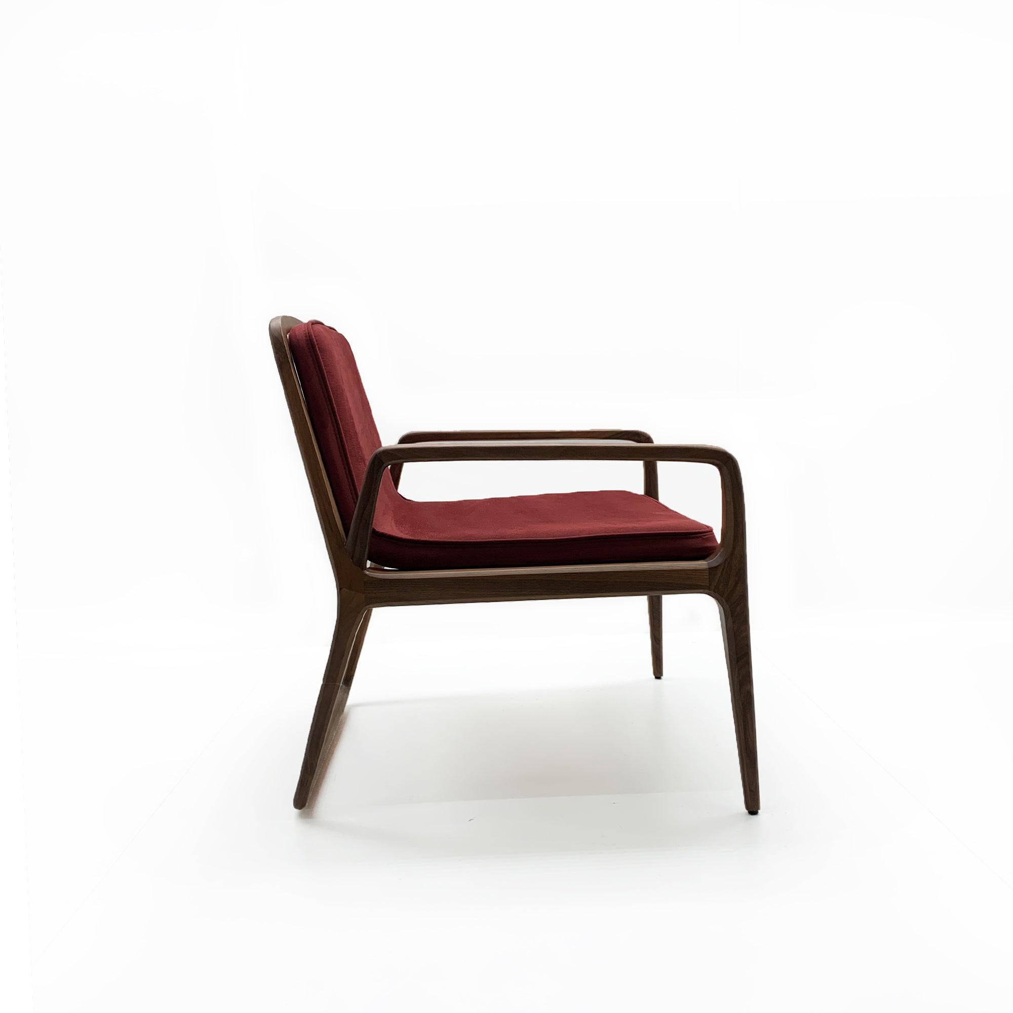 Loft Solid Wood Lounge Chair Loft-Red -  Lounge Chairs - ebarza Furniture UAE | Shop Modern Furniture in Abu Dhabi & Dubai - مفروشات ايبازرا في الامارات | تسوق اثاث عصري وديكورات مميزة في دبي وابوظبي