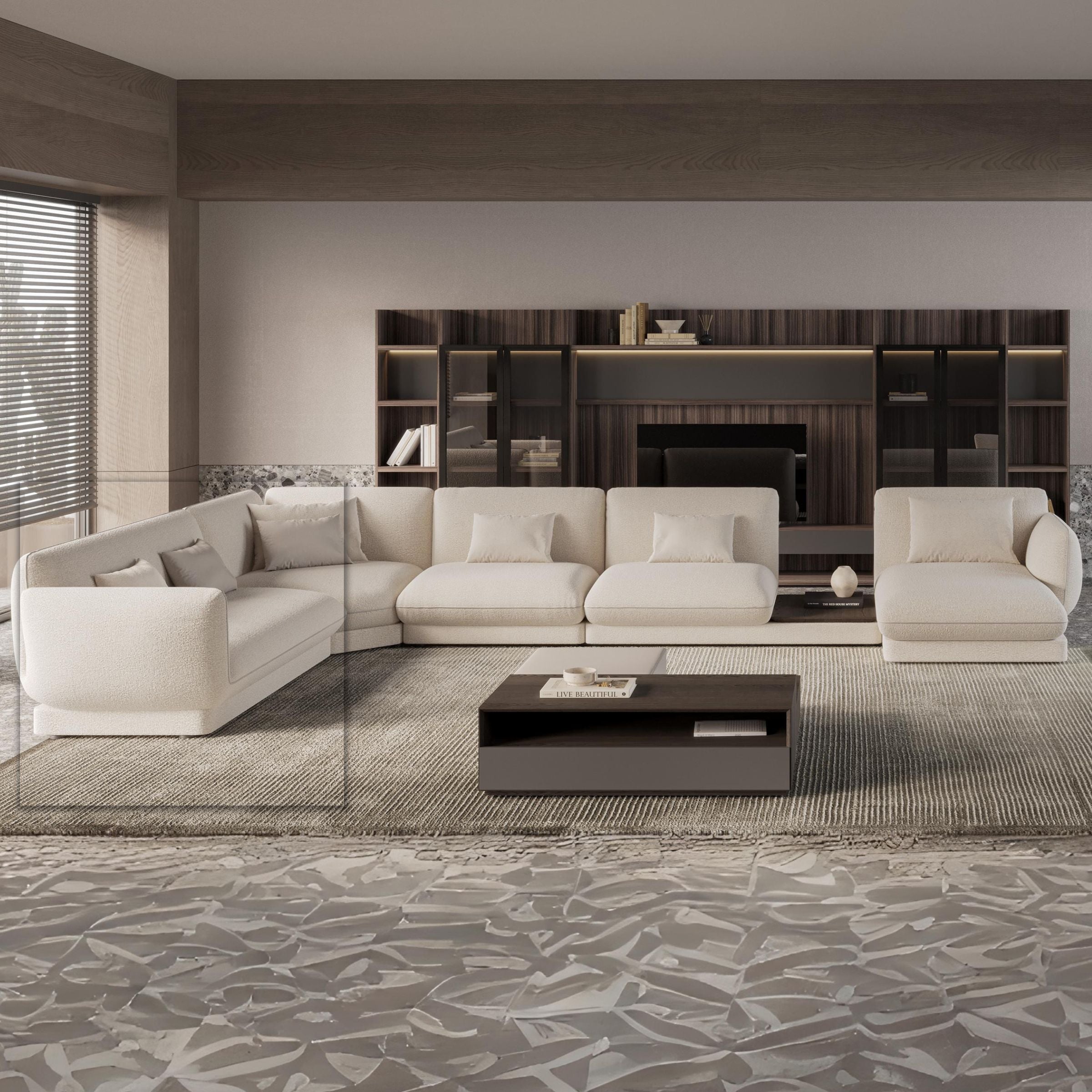 Loretta Left Arm Dual (Double) Module YOLRTA-DMLA -  Sofas - ebarza Furniture UAE | Shop Modern Furniture in Abu Dhabi & Dubai - مفروشات ايبازرا في الامارات | تسوق اثاث عصري وديكورات مميزة في دبي وابوظبي