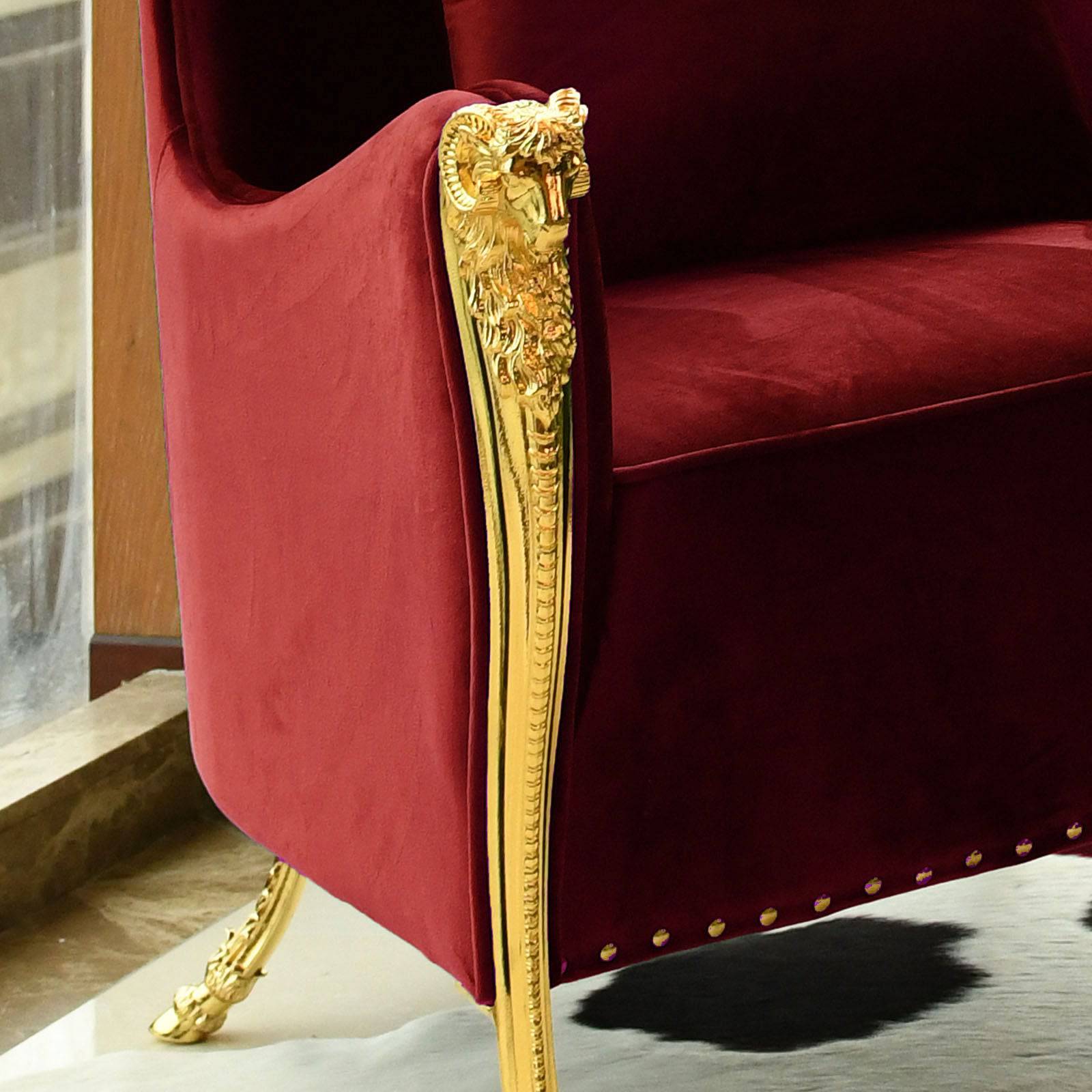 Louis Lounge Chair Tg-426-R -  Lounge Chairs - ebarza Furniture UAE | Shop Modern Furniture in Abu Dhabi & Dubai - مفروشات ايبازرا في الامارات | تسوق اثاث عصري وديكورات مميزة في دبي وابوظبي