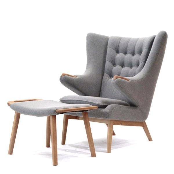 Lounge Chair And Ottoman Tb0073Gr - Bp8123Gr -  Lounge Chairs - ebarza Furniture UAE | Shop Modern Furniture in Abu Dhabi & Dubai - مفروشات ايبازرا في الامارات | تسوق اثاث عصري وديكورات مميزة في دبي وابوظبي