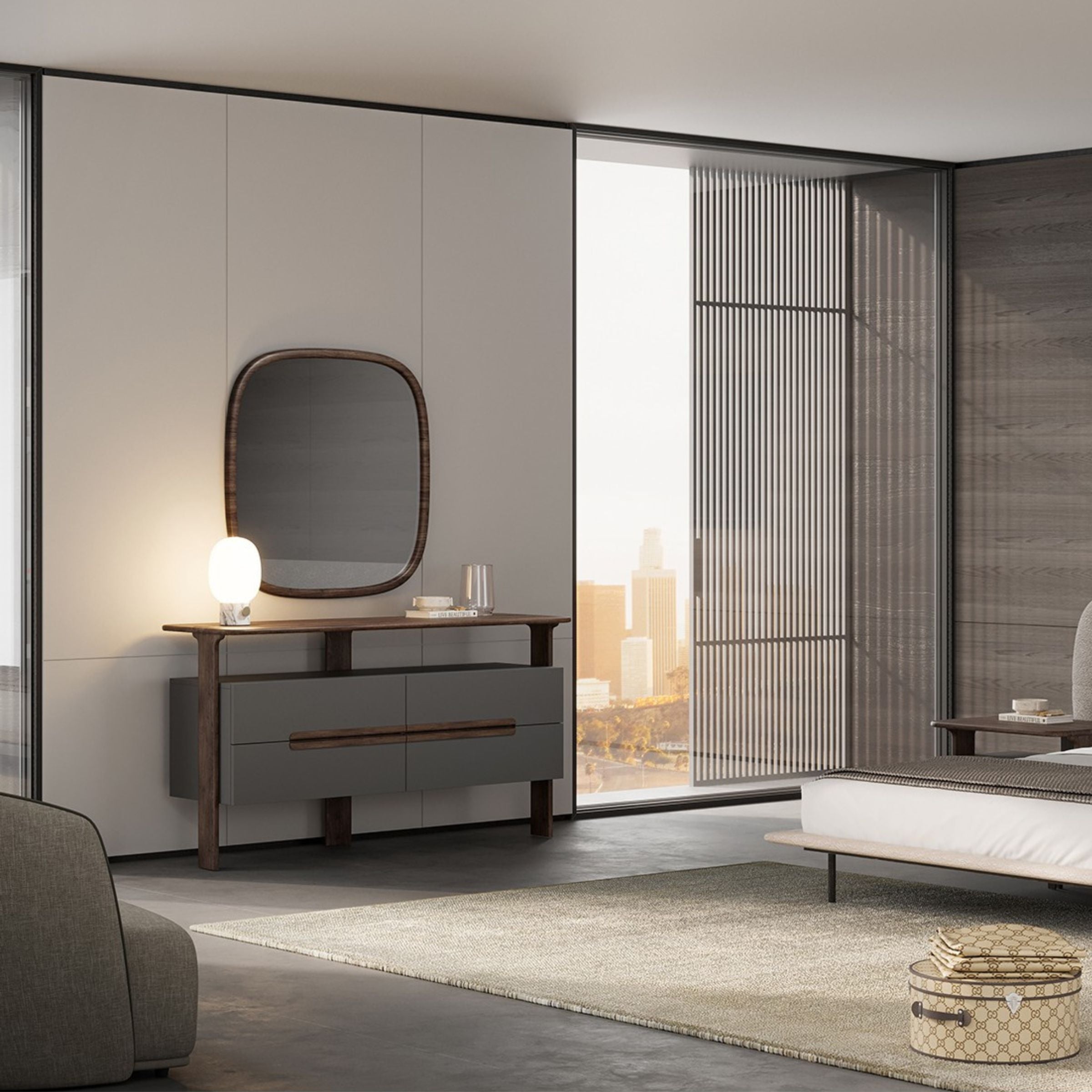 As Is - Lova Dresser & Mirror YOLVA-DM -  DISPLAY ITEM - ebarza Furniture UAE | Shop Modern Furniture in Abu Dhabi & Dubai - مفروشات ايبازرا في الامارات | تسوق اثاث عصري وديكورات مميزة في دبي وابوظبي