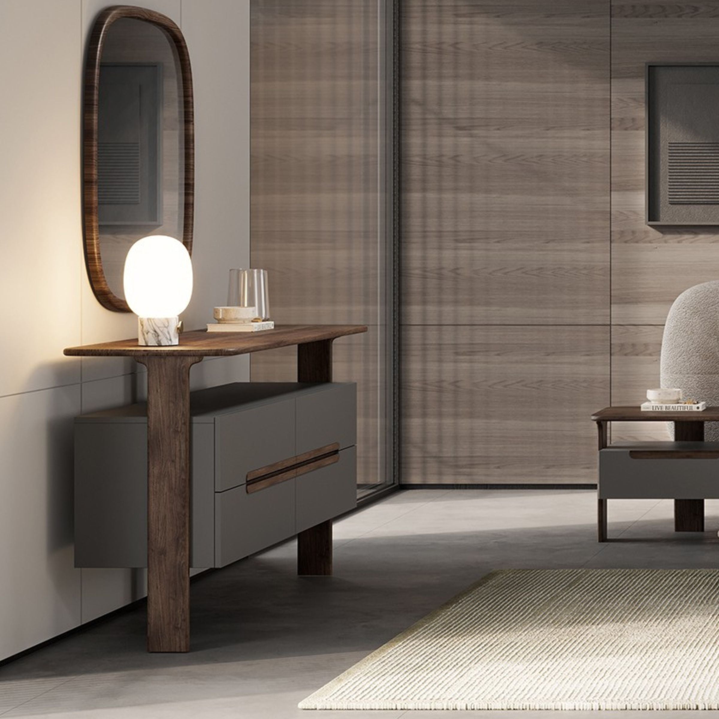 As Is - Lova Dresser & Mirror YOLVA-DM -  DISPLAY ITEM - ebarza Furniture UAE | Shop Modern Furniture in Abu Dhabi & Dubai - مفروشات ايبازرا في الامارات | تسوق اثاث عصري وديكورات مميزة في دبي وابوظبي