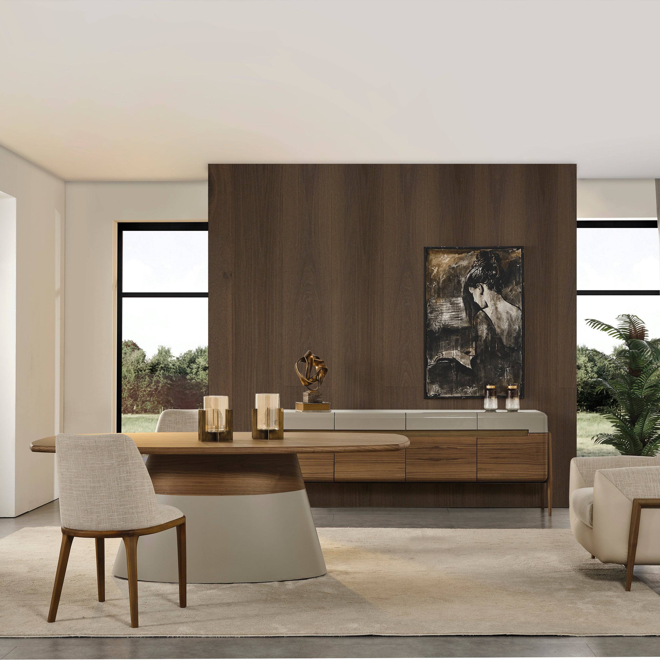 Lucca Kristal Dining Table Krstl-Lucadt -  Dining Tables - ebarza Furniture UAE | Shop Modern Furniture in Abu Dhabi & Dubai - مفروشات ايبازرا في الامارات | تسوق اثاث عصري وديكورات مميزة في دبي وابوظبي