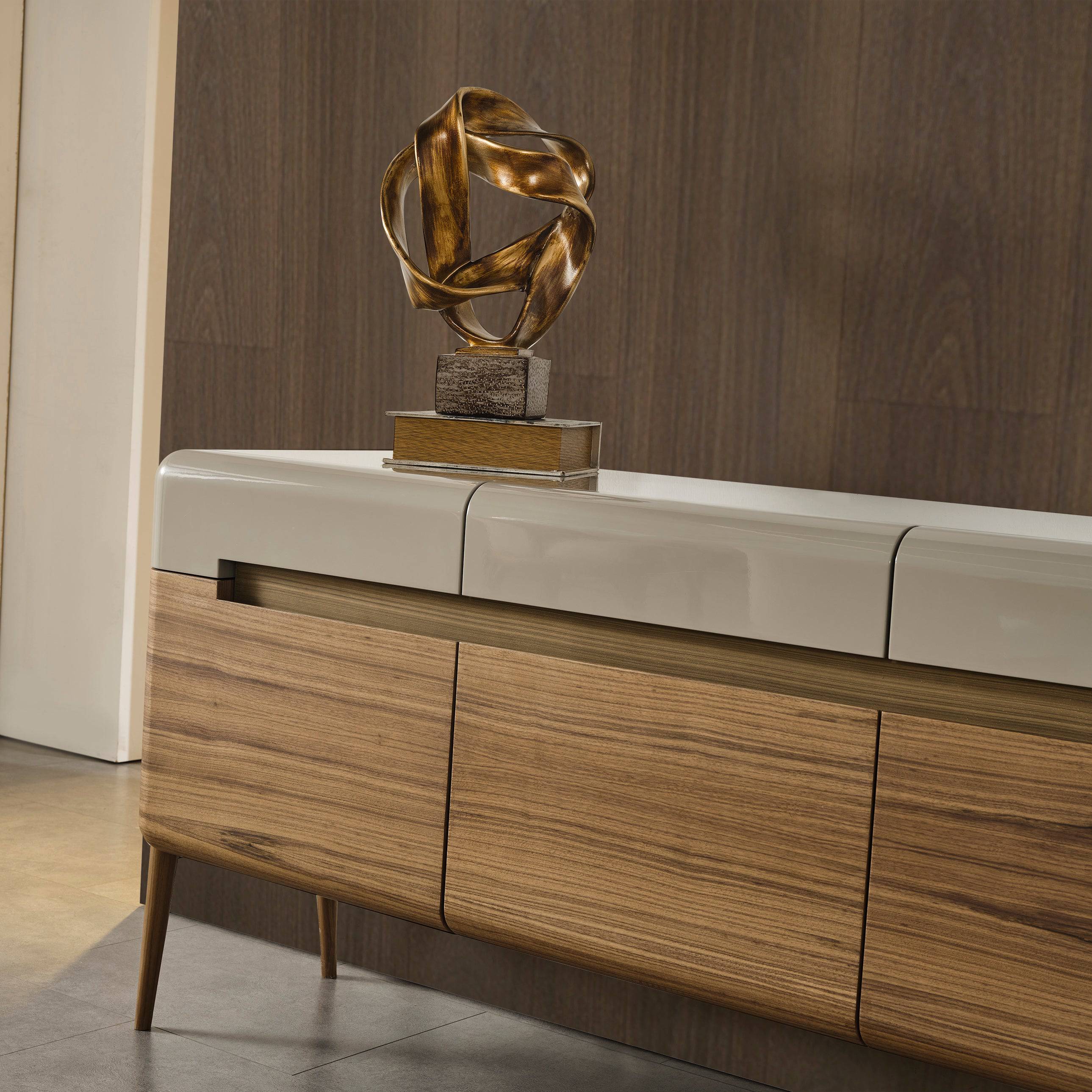 Display Item - Lucca Kristal Sideboard And Mirror Krstl-Lucasb-Nakheel -  DISPLAY ITEM - ebarza Furniture UAE | Shop Modern Furniture in Abu Dhabi & Dubai - مفروشات ايبازرا في الامارات | تسوق اثاث عصري وديكورات مميزة في دبي وابوظبي
