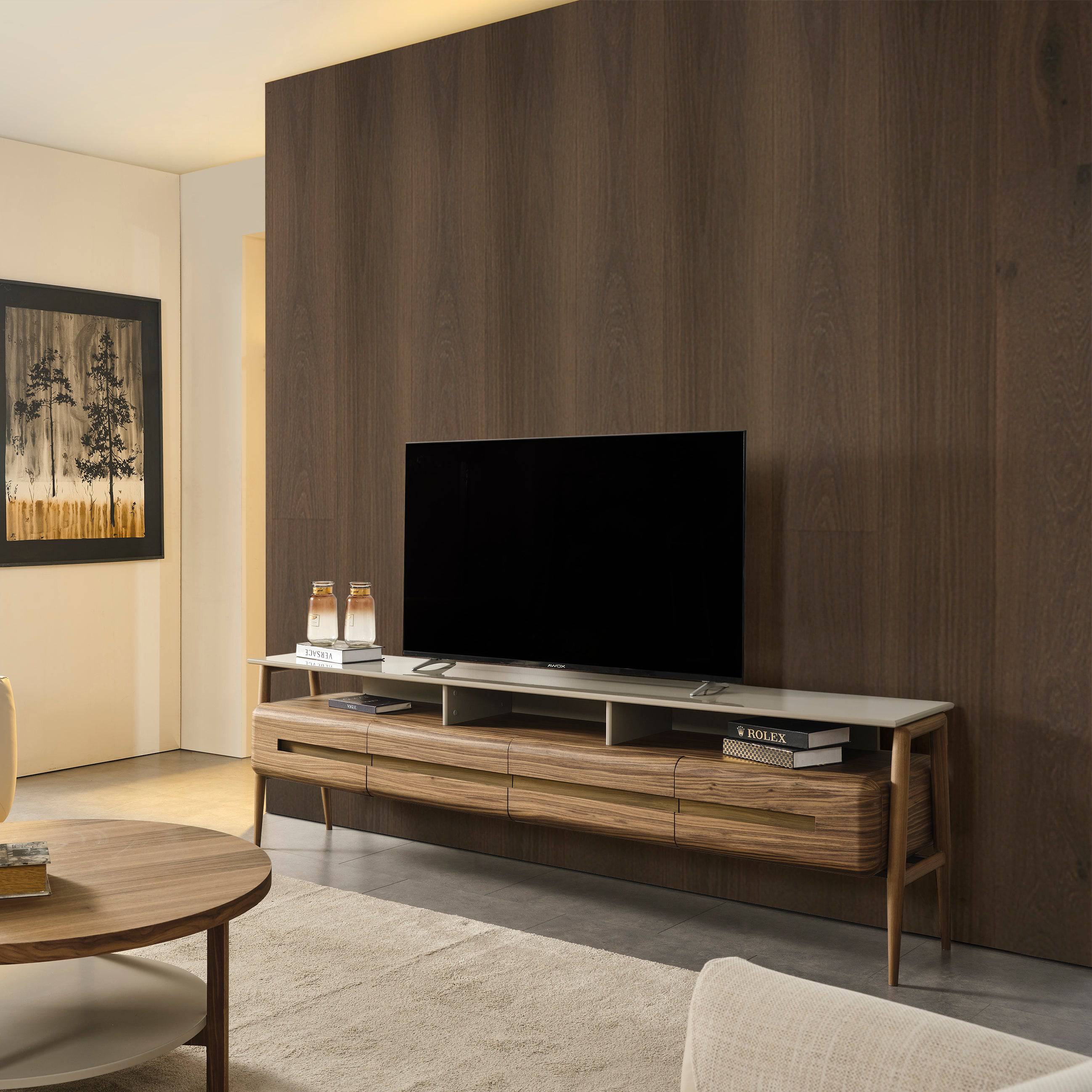 Display Item - Lucca Kristal Tv Unit Krstl-Lucatvu-NAKHEEL -  DISPLAY ITEM - ebarza Furniture UAE | Shop Modern Furniture in Abu Dhabi & Dubai - مفروشات ايبازرا في الامارات | تسوق اثاث عصري وديكورات مميزة في دبي وابوظبي