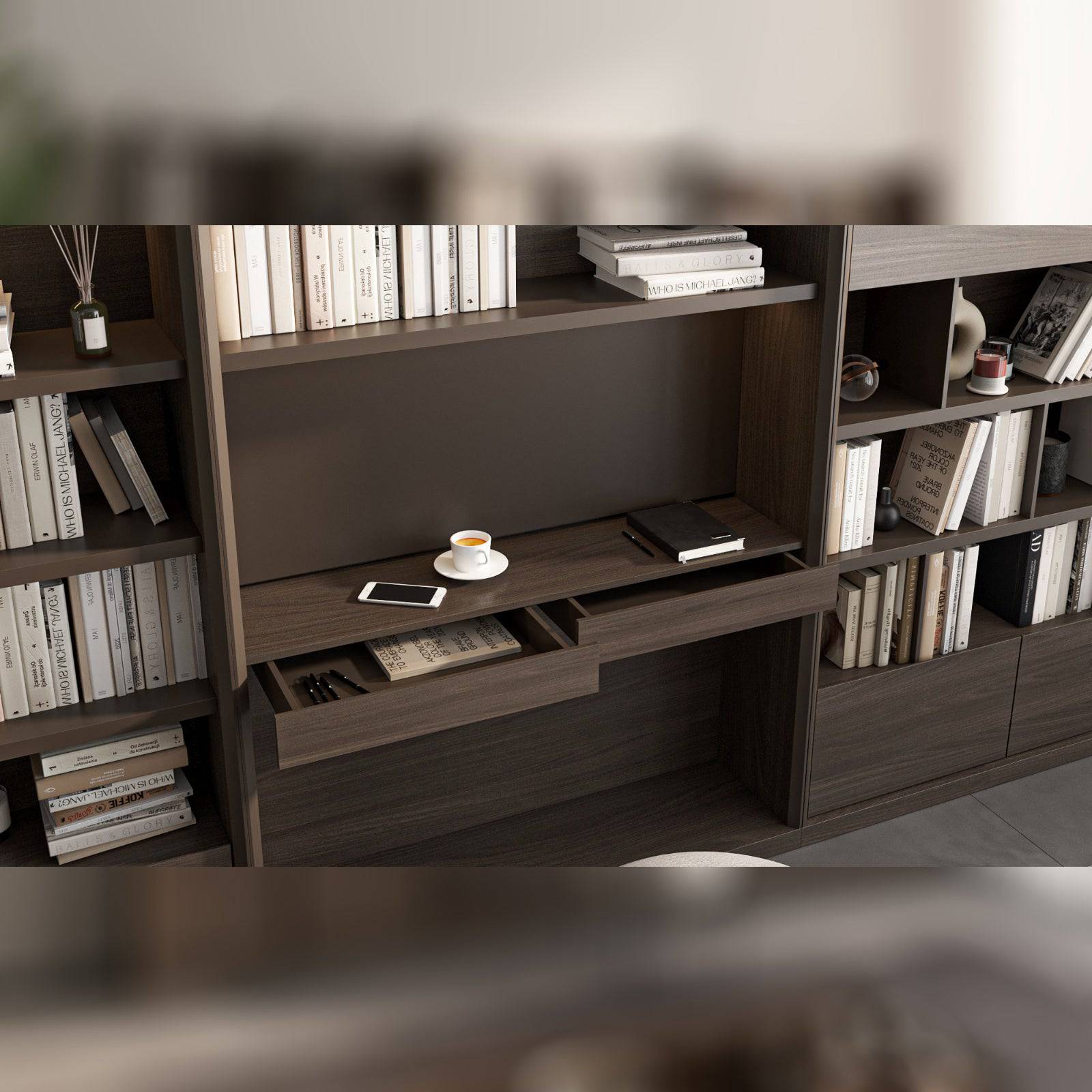 Luis Wall Unit Desk Module Luis-Desk -  TV Units - ebarza Furniture UAE | Shop Modern Furniture in Abu Dhabi & Dubai - مفروشات ايبازرا في الامارات | تسوق اثاث عصري وديكورات مميزة في دبي وابوظبي