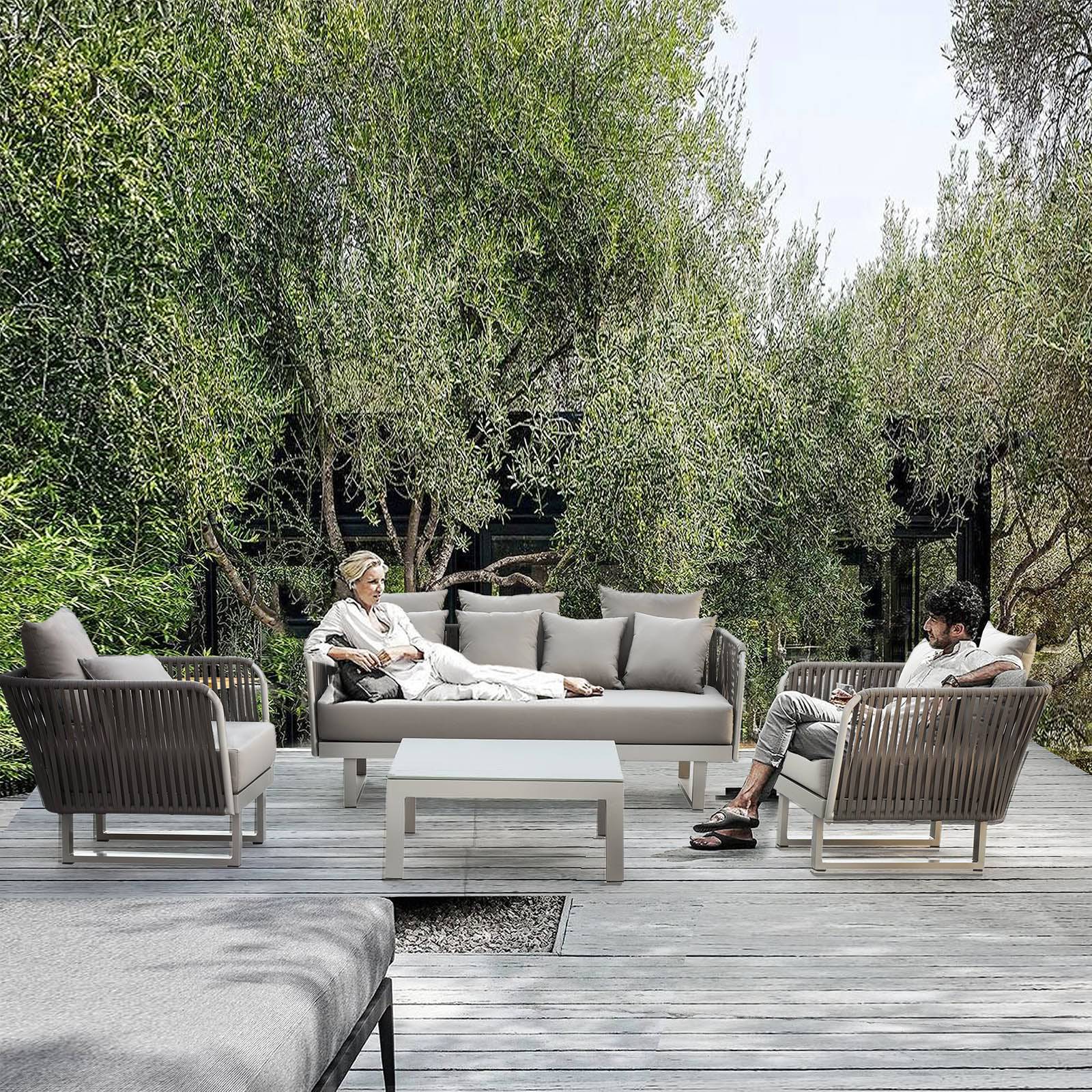 Lyon 3 Seater Outdoor Sofa 20810901 -  Outdoor Sofas - ebarza Furniture UAE | Shop Modern Furniture in Abu Dhabi & Dubai - مفروشات ايبازرا في الامارات | تسوق اثاث عصري وديكورات مميزة في دبي وابوظبي