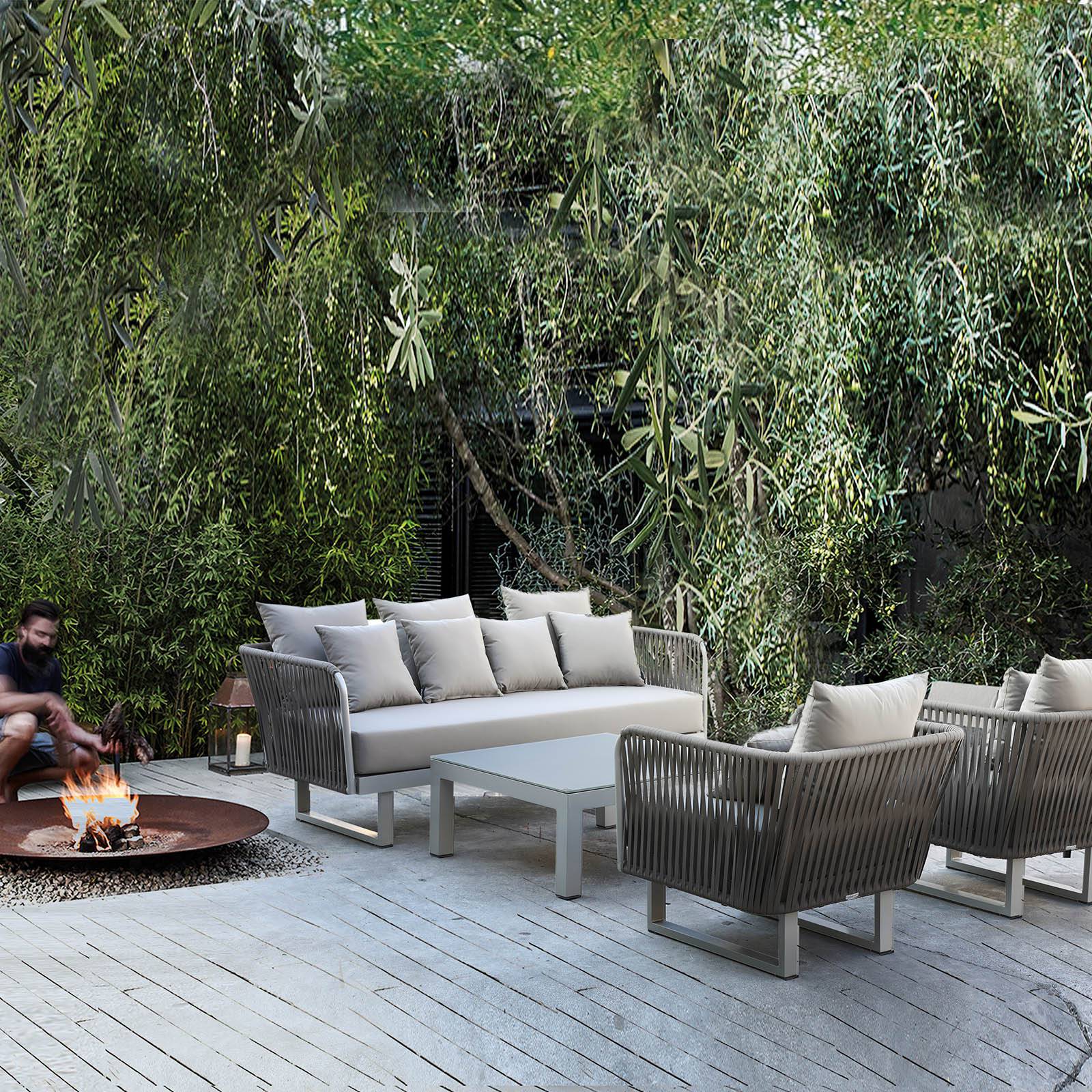 Lyon 3 Seater Outdoor Sofa 20810901 -  Outdoor Sofas - ebarza Furniture UAE | Shop Modern Furniture in Abu Dhabi & Dubai - مفروشات ايبازرا في الامارات | تسوق اثاث عصري وديكورات مميزة في دبي وابوظبي
