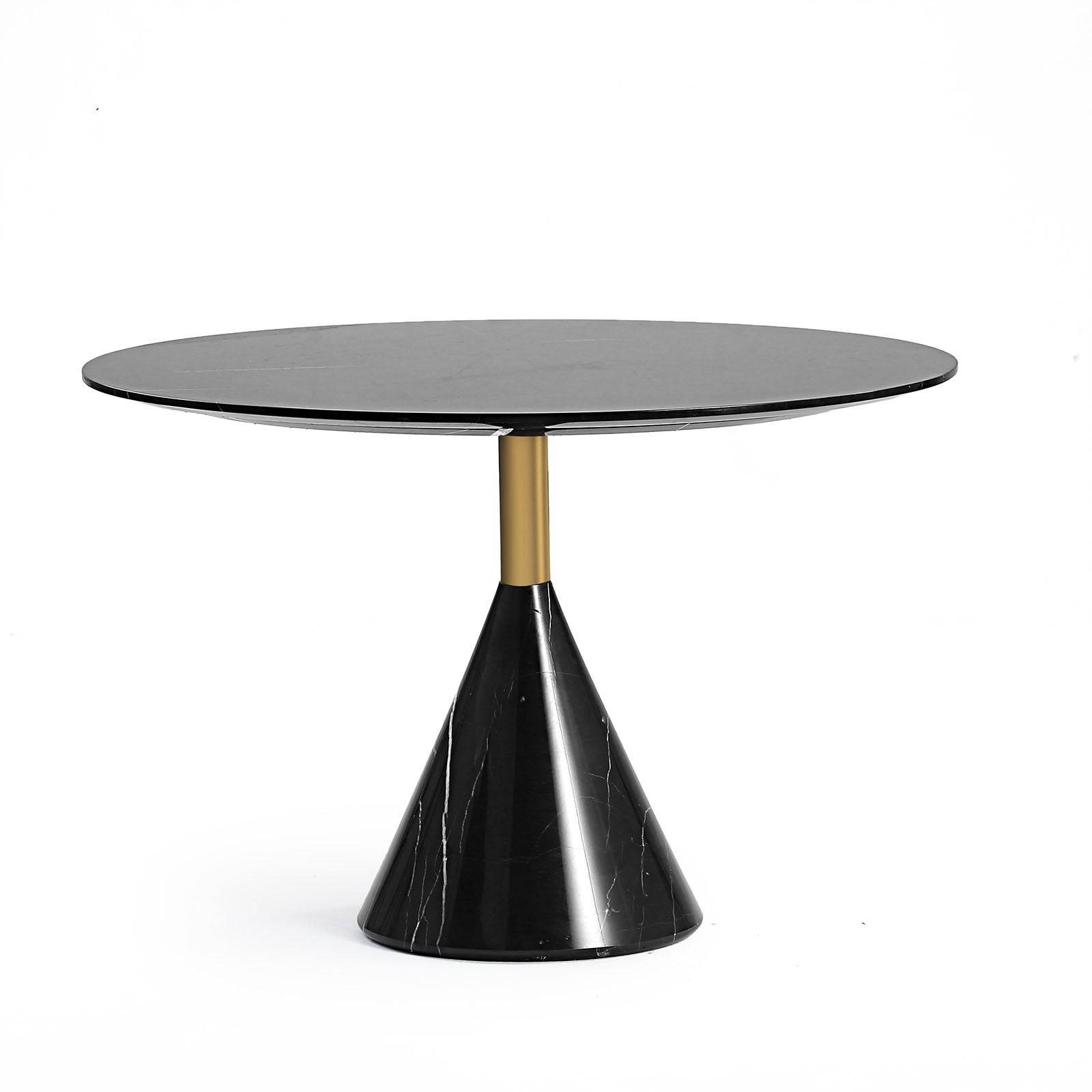 As Is - Madrid Natural Marble Side Table St8644-70A-Bk -  DISPLAY ITEM - ebarza Furniture UAE | Shop Modern Furniture in Abu Dhabi & Dubai - مفروشات ايبازرا في الامارات | تسوق اثاث عصري وديكورات مميزة في دبي وابوظبي
