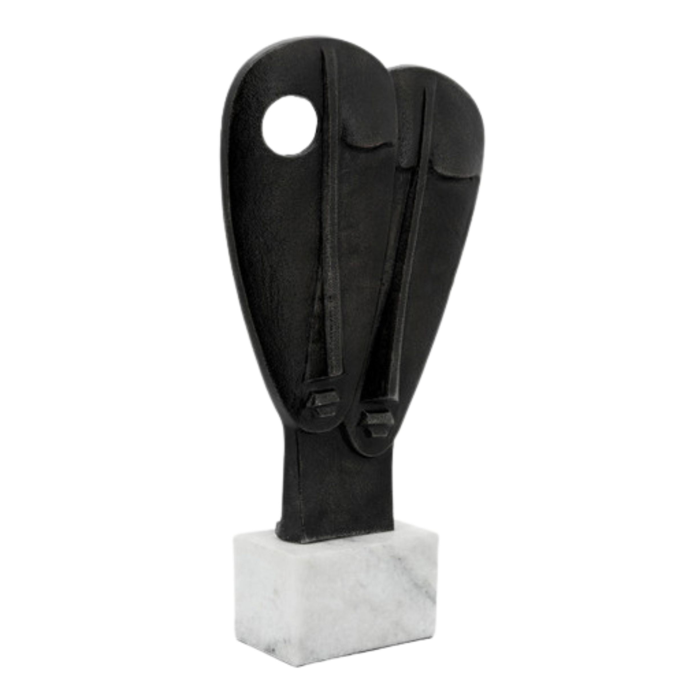 Mask Sculpture Metal 16180 -  Home Decor Figurines - ebarza Furniture UAE | Shop Modern Furniture in Abu Dhabi & Dubai - مفروشات ايبازرا في الامارات | تسوق اثاث عصري وديكورات مميزة في دبي وابوظبي