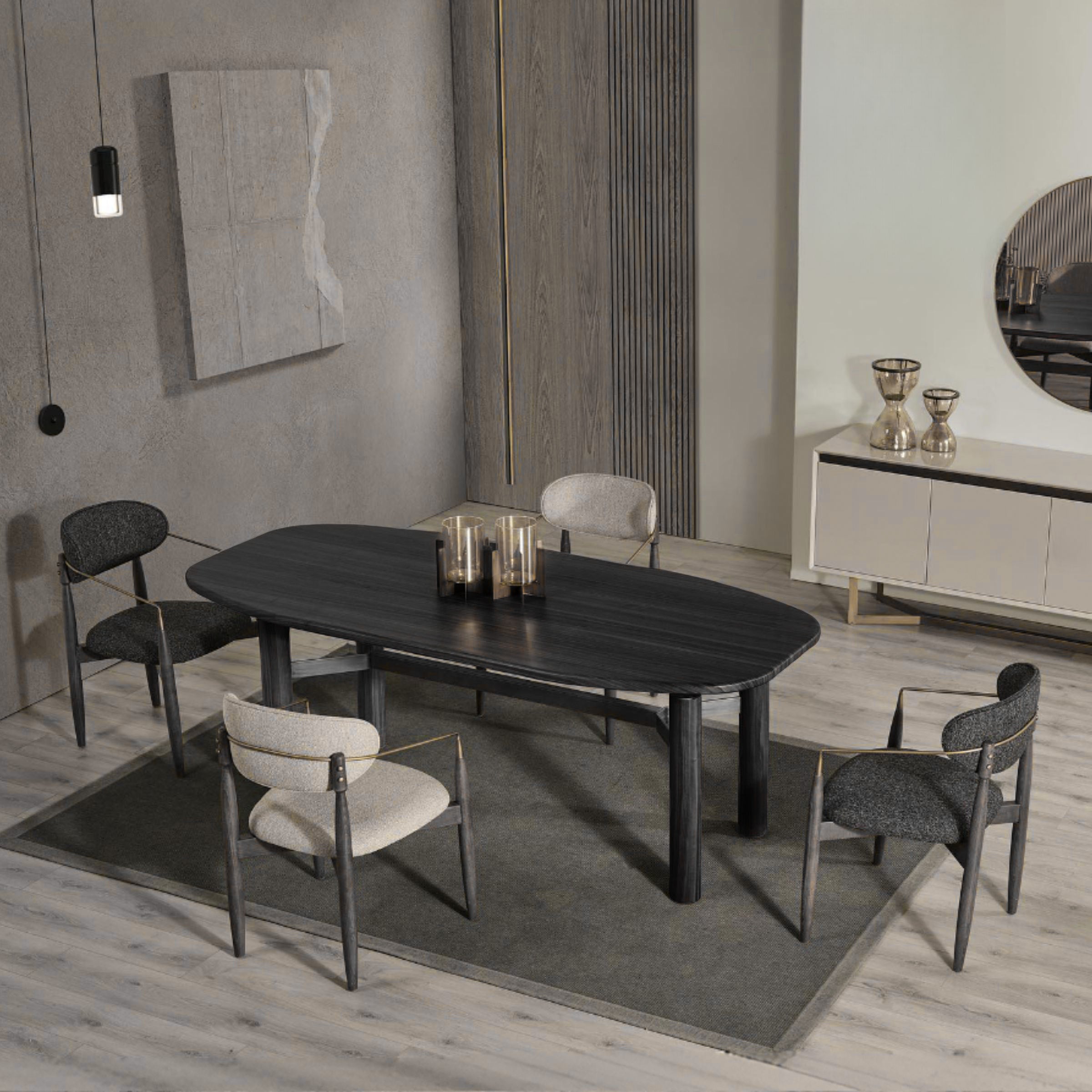 Matera Dining Table MTR-DT001 -  Dining Tables - ebarza Furniture UAE | Shop Modern Furniture in Abu Dhabi & Dubai - مفروشات ايبازرا في الامارات | تسوق اثاث عصري وديكورات مميزة في دبي وابوظبي