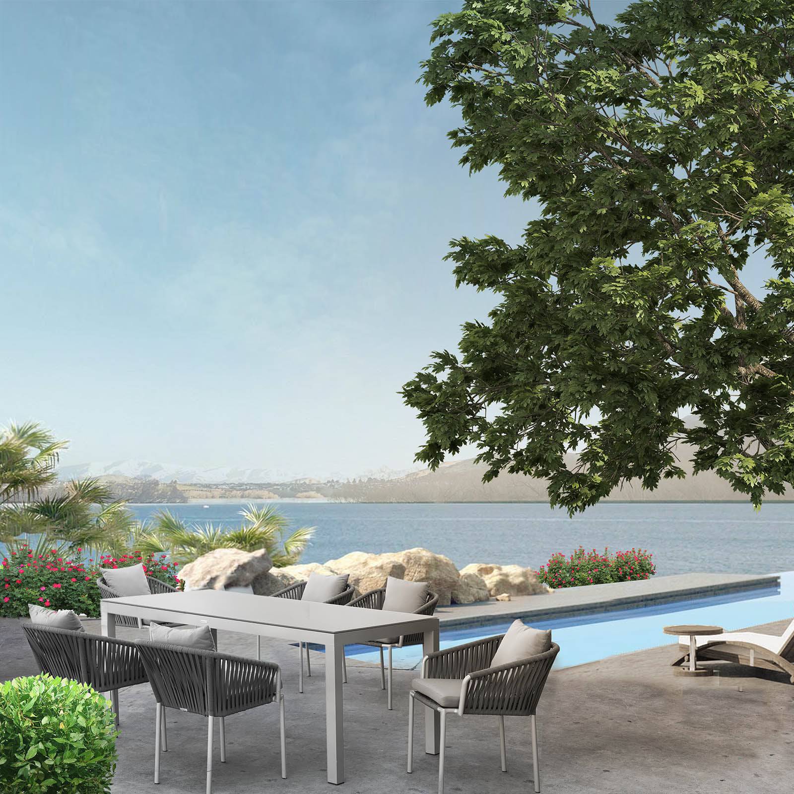 Mensa Outdoor Dining Table 10030101-D -  Outdoor Tables - ebarza Furniture UAE | Shop Modern Furniture in Abu Dhabi & Dubai - مفروشات ايبازرا في الامارات | تسوق اثاث عصري وديكورات مميزة في دبي وابوظبي