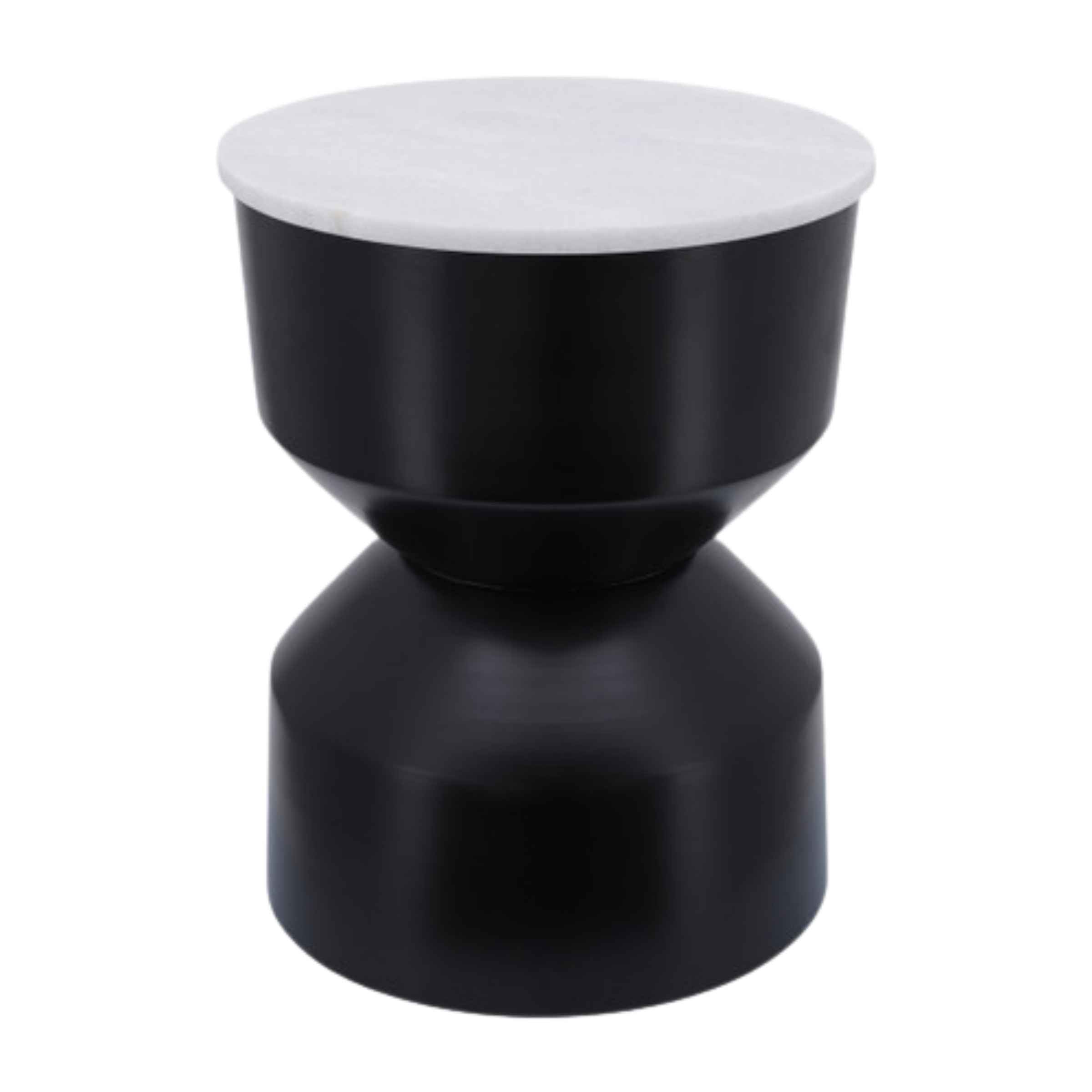 Metal Base Side Table With Marble Top 45 Cm 16221-02 -  Side Tables - ebarza Furniture UAE | Shop Modern Furniture in Abu Dhabi & Dubai - مفروشات ايبازرا في الامارات | تسوق اثاث عصري وديكورات مميزة في دبي وابوظبي