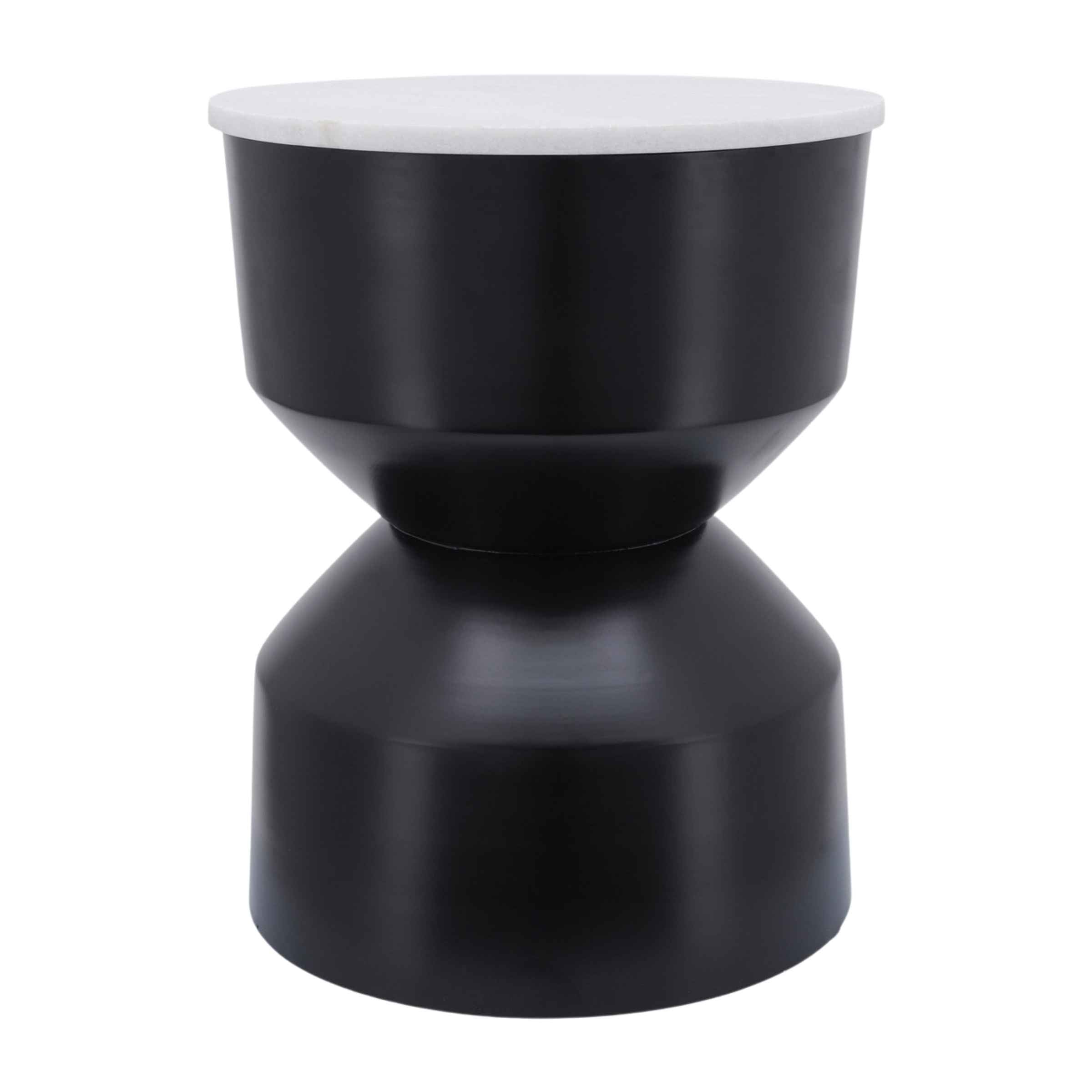 Metal Base Side Table With Marble Top 45 Cm 16221-02 -  Side Tables - ebarza Furniture UAE | Shop Modern Furniture in Abu Dhabi & Dubai - مفروشات ايبازرا في الامارات | تسوق اثاث عصري وديكورات مميزة في دبي وابوظبي