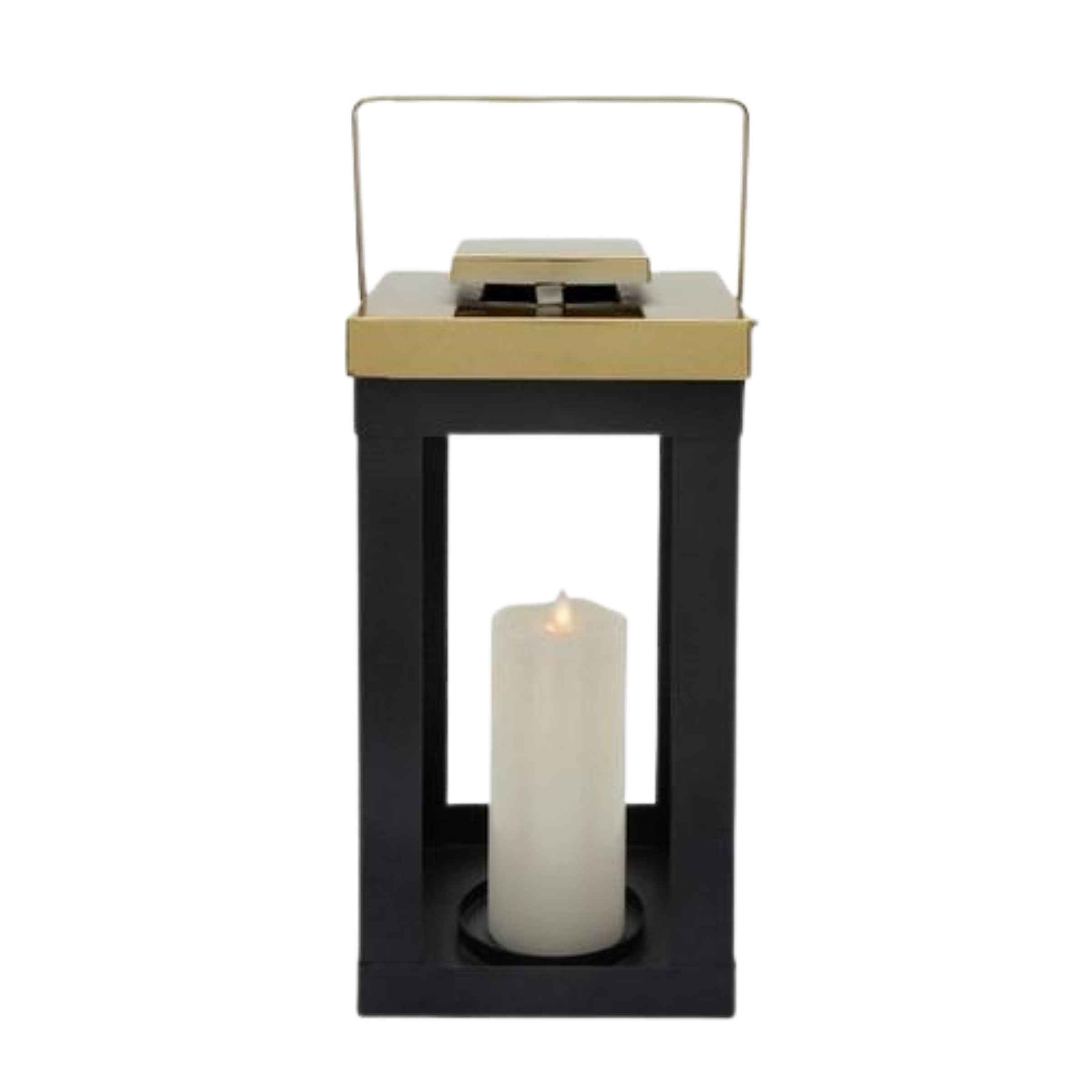 Metal Lantern Candle Holder 15646-02 -  Candle Holders - ebarza Furniture UAE | Shop Modern Furniture in Abu Dhabi & Dubai - مفروشات ايبازرا في الامارات | تسوق اثاث عصري وديكورات مميزة في دبي وابوظبي