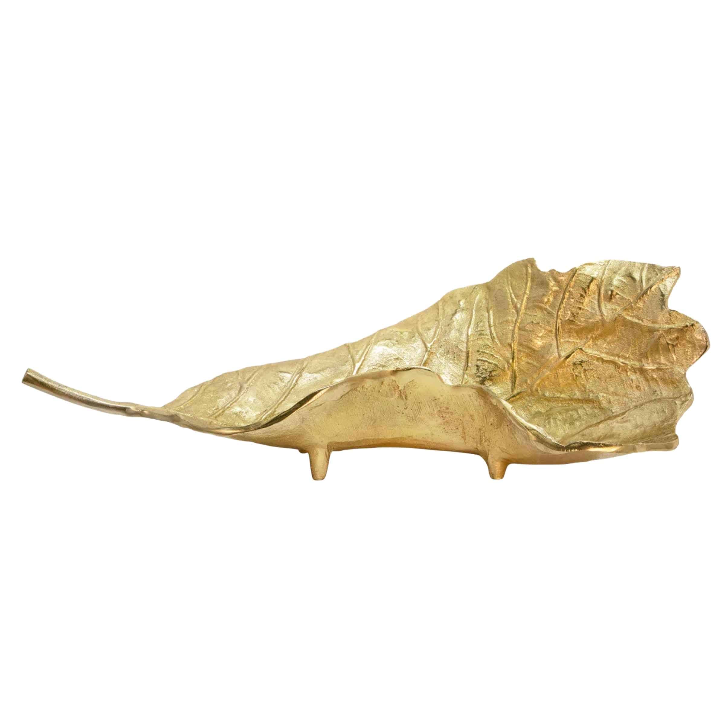 Metal Leaf Platter - Gold 15606-01 -  Plates - ebarza Furniture UAE | Shop Modern Furniture in Abu Dhabi & Dubai - مفروشات ايبازرا في الامارات | تسوق اثاث عصري وديكورات مميزة في دبي وابوظبي