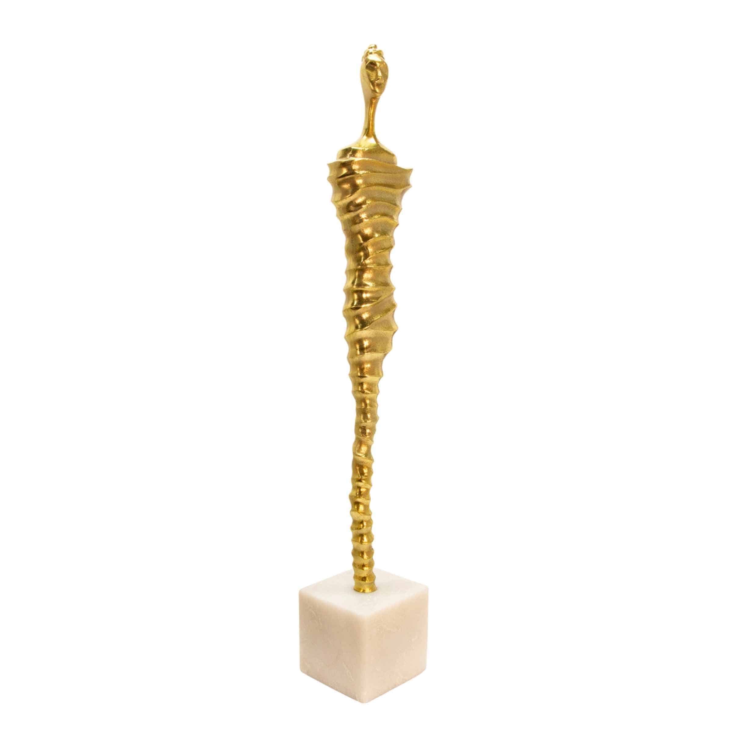 Metal Modern Male Mummy Décor 68  Cm - Gold 15575-02 -  Home Decor Figurines - ebarza Furniture UAE | Shop Modern Furniture in Abu Dhabi & Dubai - مفروشات ايبازرا في الامارات | تسوق اثاث عصري وديكورات مميزة في دبي وابوظبي