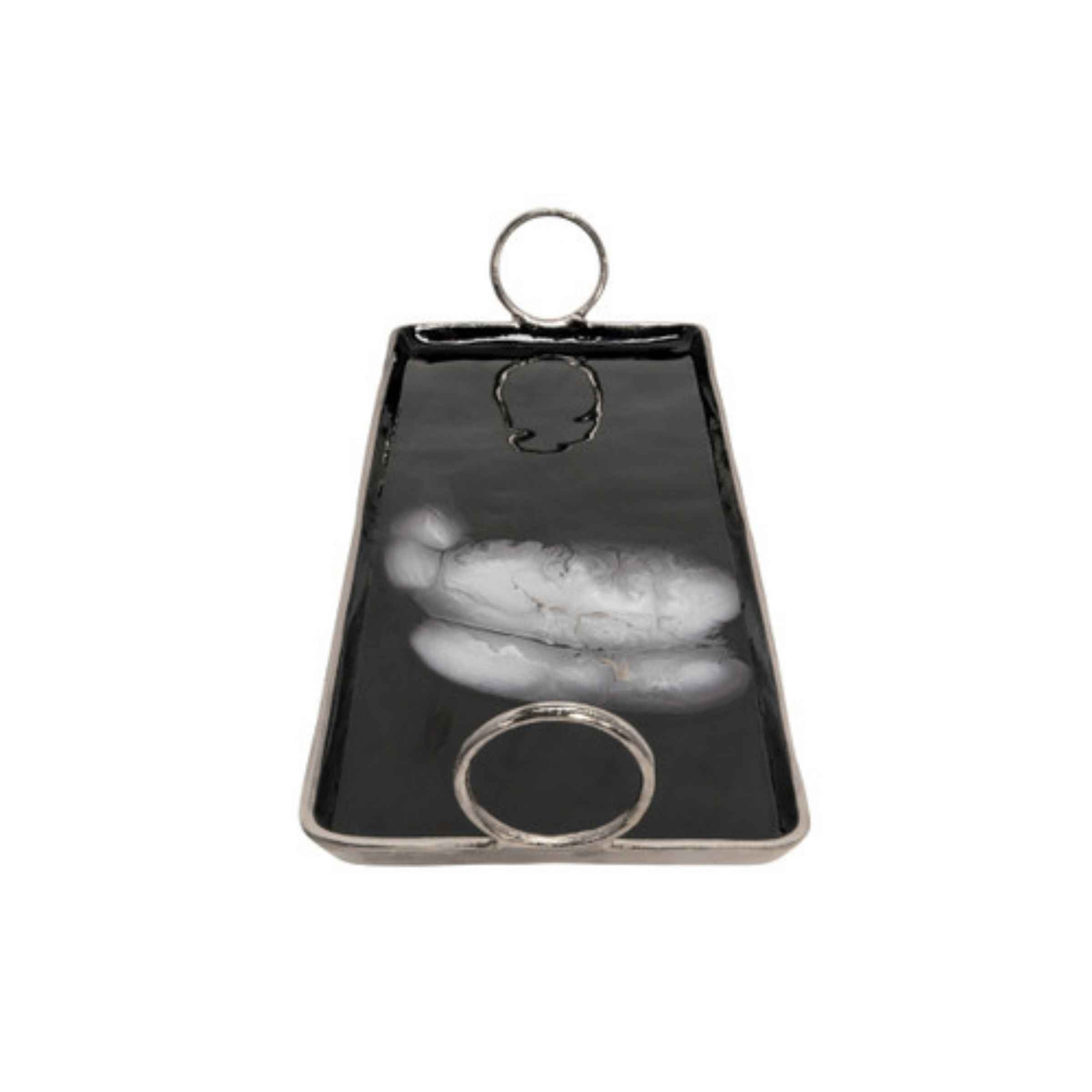 Metal Tray With Handle 81  X 25 Cm - Black 15650-09 -  Trays - ebarza Furniture UAE | Shop Modern Furniture in Abu Dhabi & Dubai - مفروشات ايبازرا في الامارات | تسوق اثاث عصري وديكورات مميزة في دبي وابوظبي