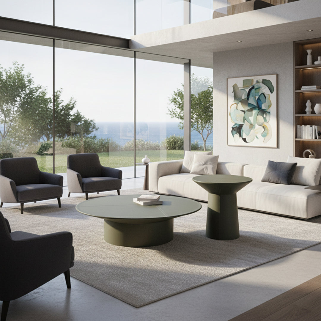 Microfiber Hard Leather Coffee Table CT-258 -  Coffee tables - ebarza Furniture UAE | Shop Modern Furniture in Abu Dhabi & Dubai - مفروشات ايبازرا في الامارات | تسوق اثاث عصري وديكورات مميزة في دبي وابوظبي