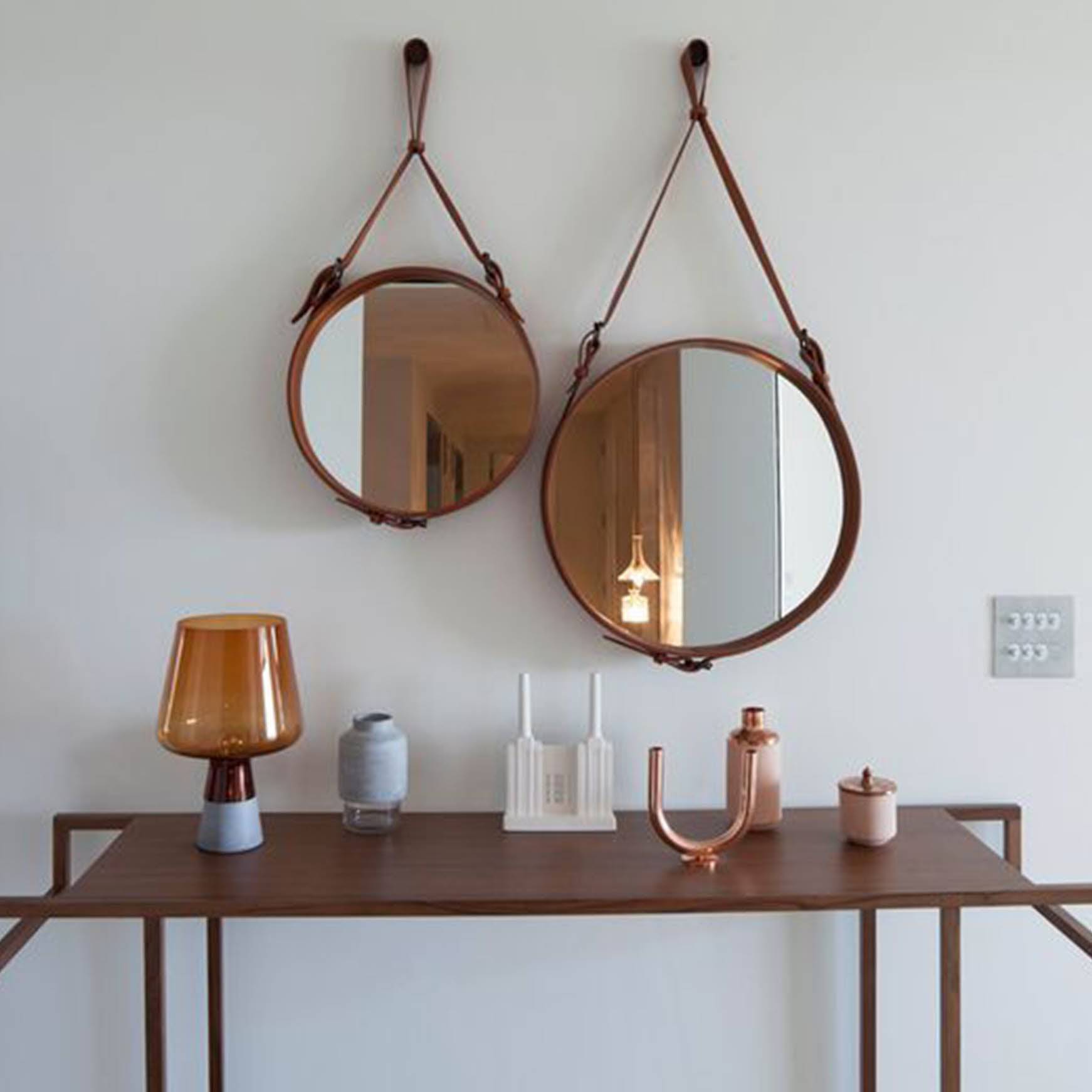 Mid Century French Style Mirror 50Cm Oa-5672-2S-C -  Mirrors - ebarza Furniture UAE | Shop Modern Furniture in Abu Dhabi & Dubai - مفروشات ايبازرا في الامارات | تسوق اثاث عصري وديكورات مميزة في دبي وابوظبي