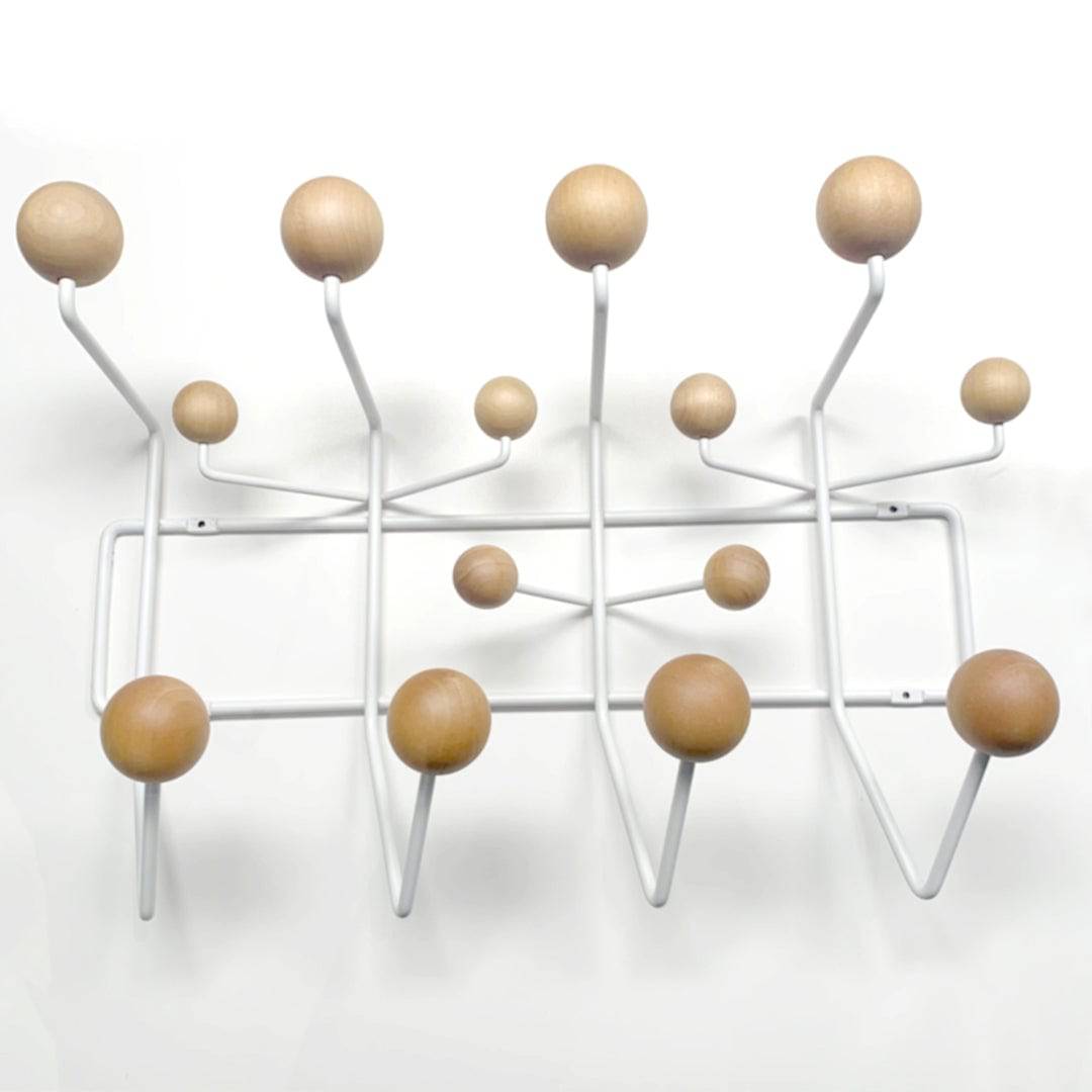 Mid Century Solid Wood Hanger  Sp15119-N (White + Natural) -  Hangers - ebarza Furniture UAE | Shop Modern Furniture in Abu Dhabi & Dubai - مفروشات ايبازرا في الامارات | تسوق اثاث عصري وديكورات مميزة في دبي وابوظبي