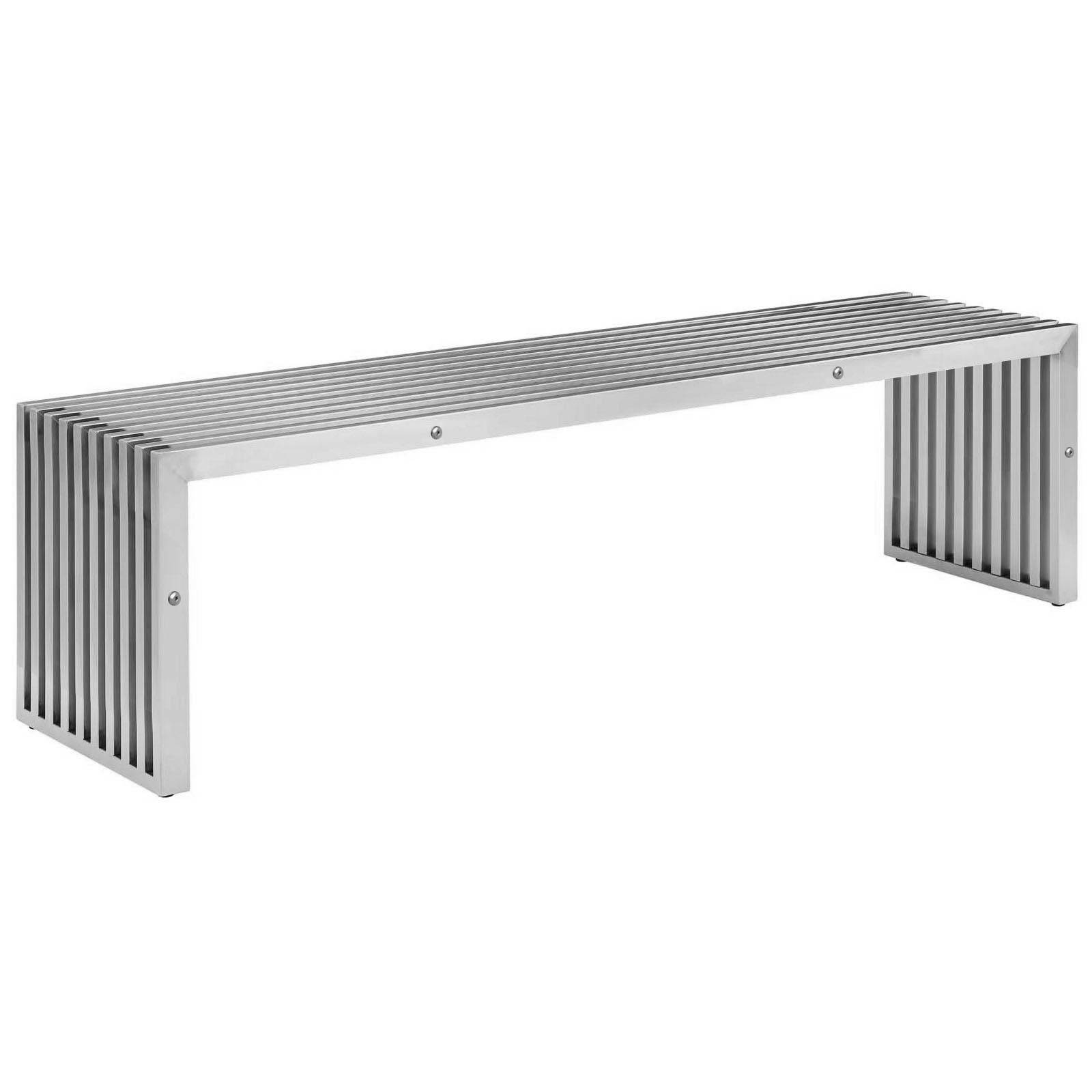 Mid Century Stainless Bench Psh-48-C -  Benches - ebarza Furniture UAE | Shop Modern Furniture in Abu Dhabi & Dubai - مفروشات ايبازرا في الامارات | تسوق اثاث عصري وديكورات مميزة في دبي وابوظبي
