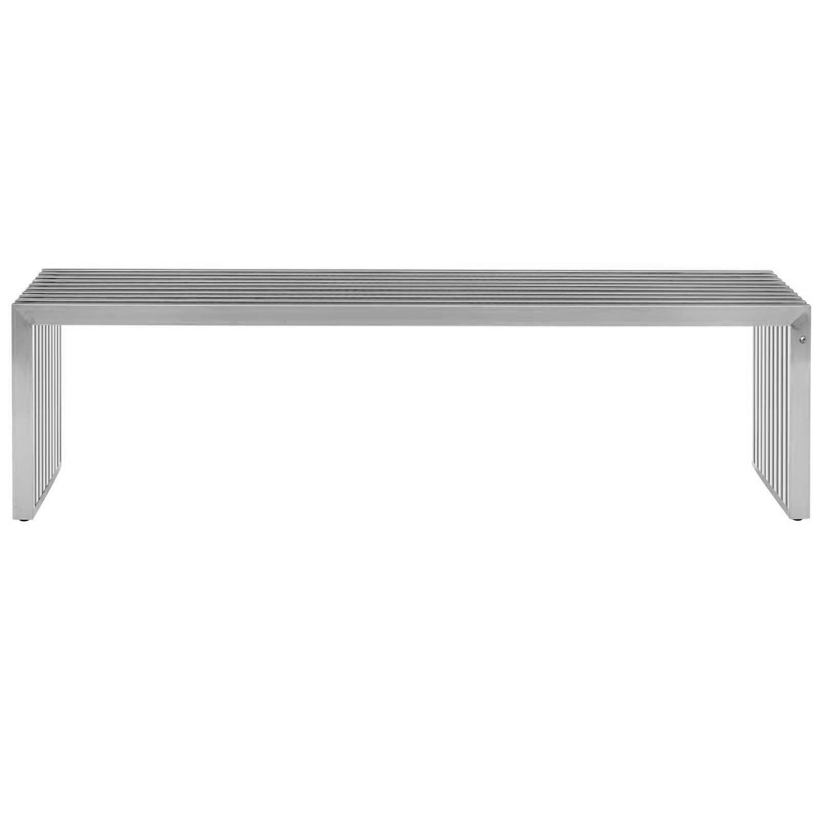 Mid Century Stainless Bench Psh-48-C -  Benches - ebarza Furniture UAE | Shop Modern Furniture in Abu Dhabi & Dubai - مفروشات ايبازرا في الامارات | تسوق اثاث عصري وديكورات مميزة في دبي وابوظبي