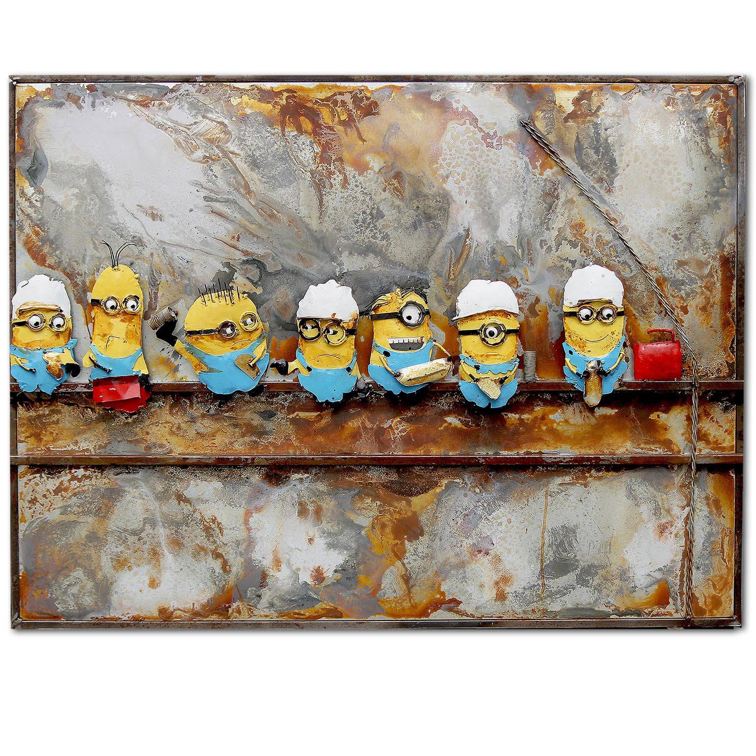 Minions Handcrafted Metal Art Painting 120X90 Cm Soap012 -  Paintings - ebarza Furniture UAE | Shop Modern Furniture in Abu Dhabi & Dubai - مفروشات ايبازرا في الامارات | تسوق اثاث عصري وديكورات مميزة في دبي وابوظبي