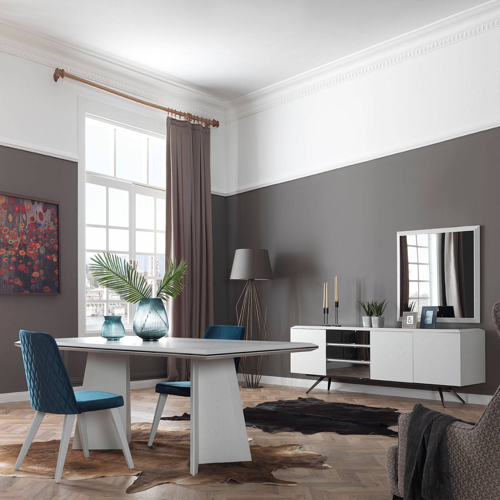 Mona White Sideboard Monawhite002 -  Sideboards - ebarza Furniture UAE | Shop Modern Furniture in Abu Dhabi & Dubai - مفروشات ايبازرا في الامارات | تسوق اثاث عصري وديكورات مميزة في دبي وابوظبي