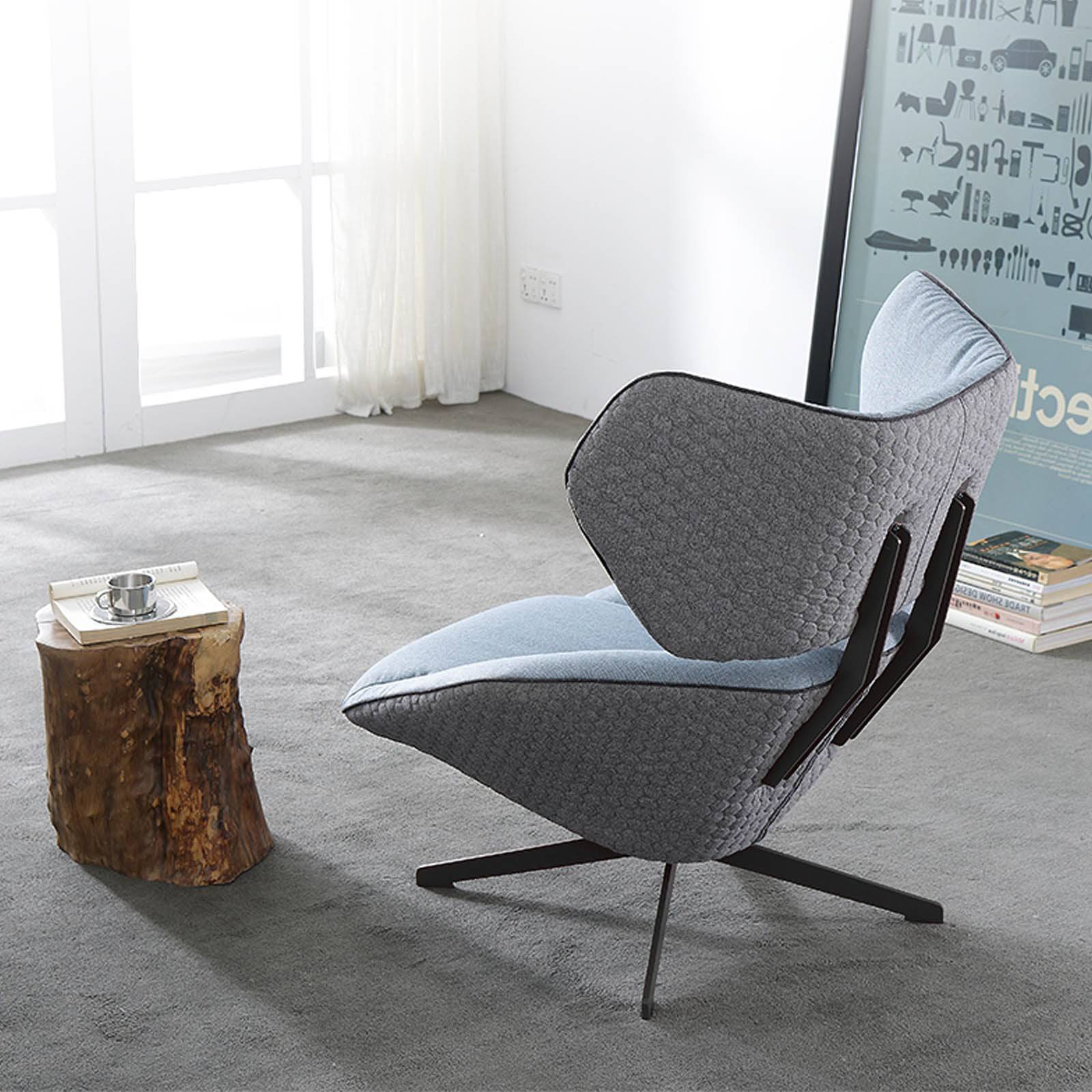 Monaco Swivel Lounge Chair LC016 2049 BL -  Lounge Chairs - ebarza Furniture UAE | Shop Modern Furniture in Abu Dhabi & Dubai - مفروشات ايبازرا في الامارات | تسوق اثاث عصري وديكورات مميزة في دبي وابوظبي