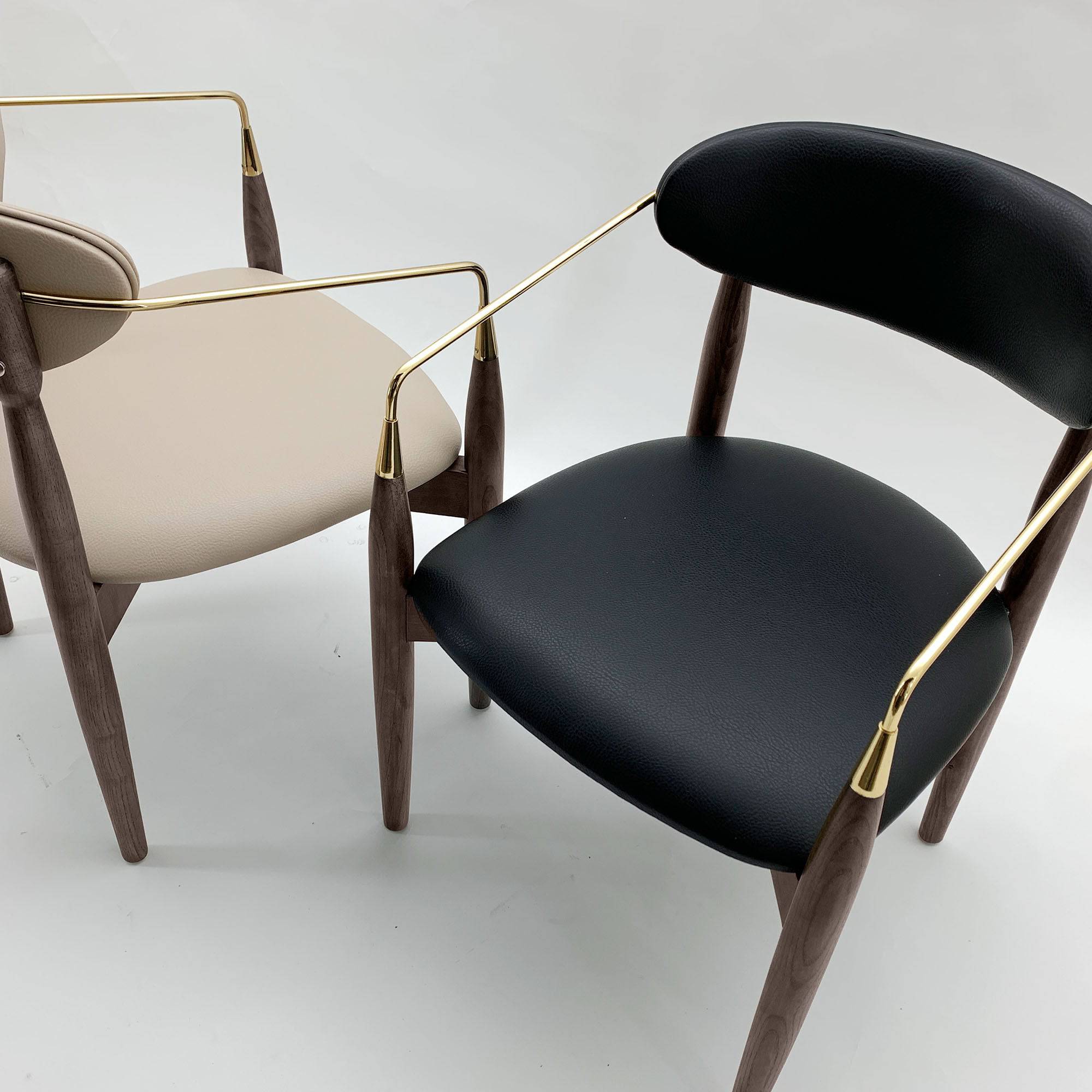 AS IS - Monet Leather Chair Mon001-Walnut(0705) -  DISPLAY ITEM - ebarza Furniture UAE | Shop Modern Furniture in Abu Dhabi & Dubai - مفروشات ايبازرا في الامارات | تسوق اثاث عصري وديكورات مميزة في دبي وابوظبي