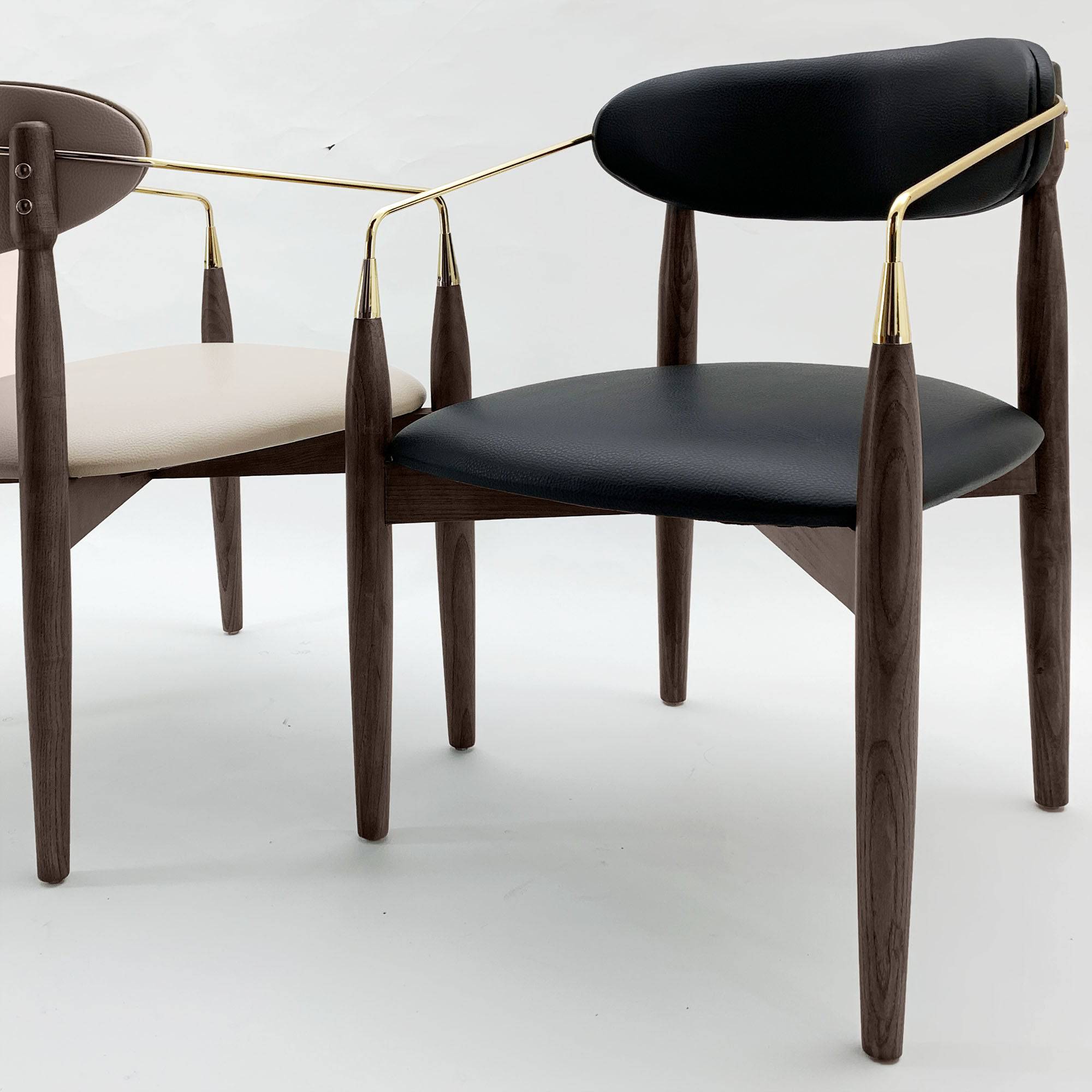 AS IS - Monet Leather Chair Mon001-Walnut(0705) -  DISPLAY ITEM - ebarza Furniture UAE | Shop Modern Furniture in Abu Dhabi & Dubai - مفروشات ايبازرا في الامارات | تسوق اثاث عصري وديكورات مميزة في دبي وابوظبي