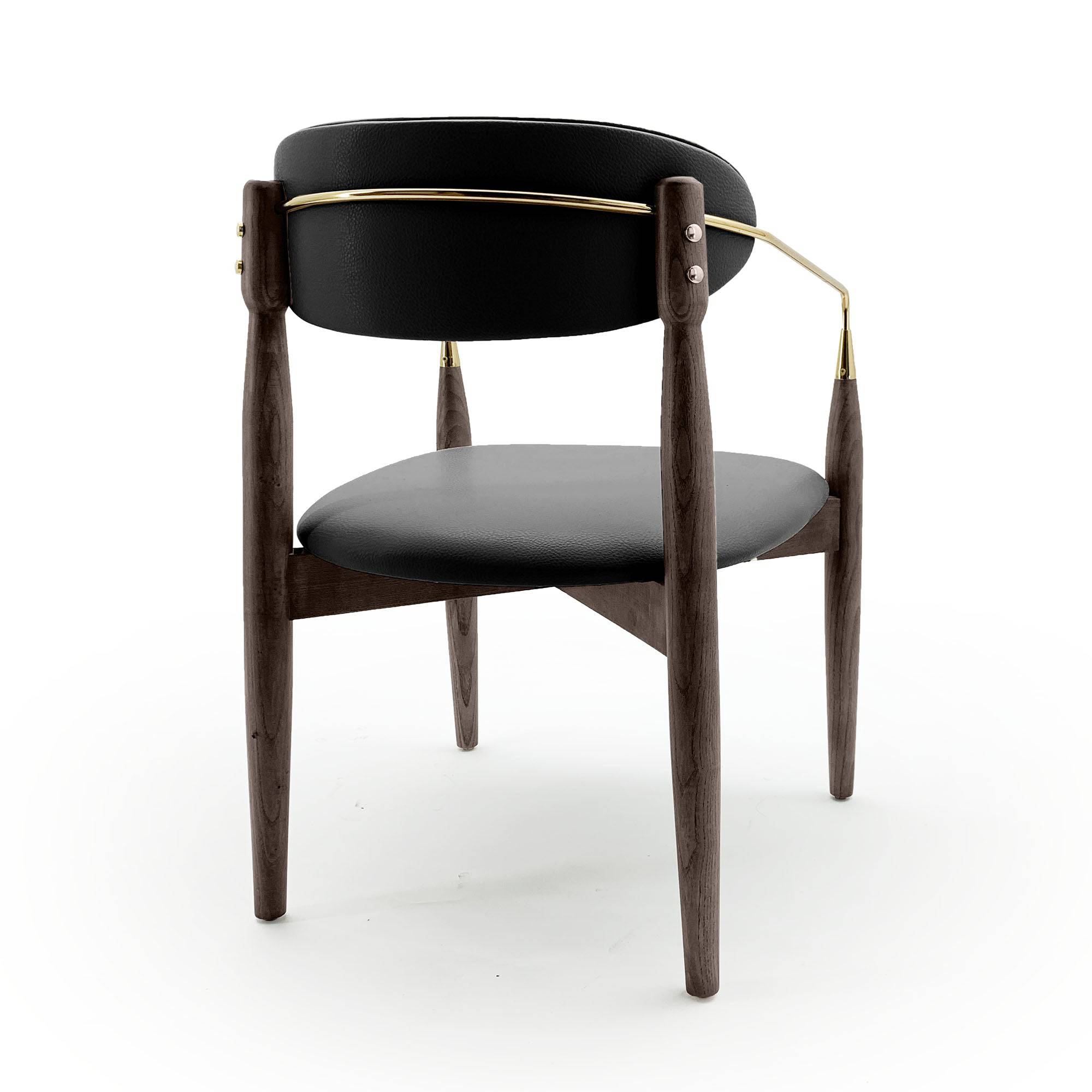 AS IS - Monet Leather Chair Mon001-Walnut(0705) -  DISPLAY ITEM - ebarza Furniture UAE | Shop Modern Furniture in Abu Dhabi & Dubai - مفروشات ايبازرا في الامارات | تسوق اثاث عصري وديكورات مميزة في دبي وابوظبي