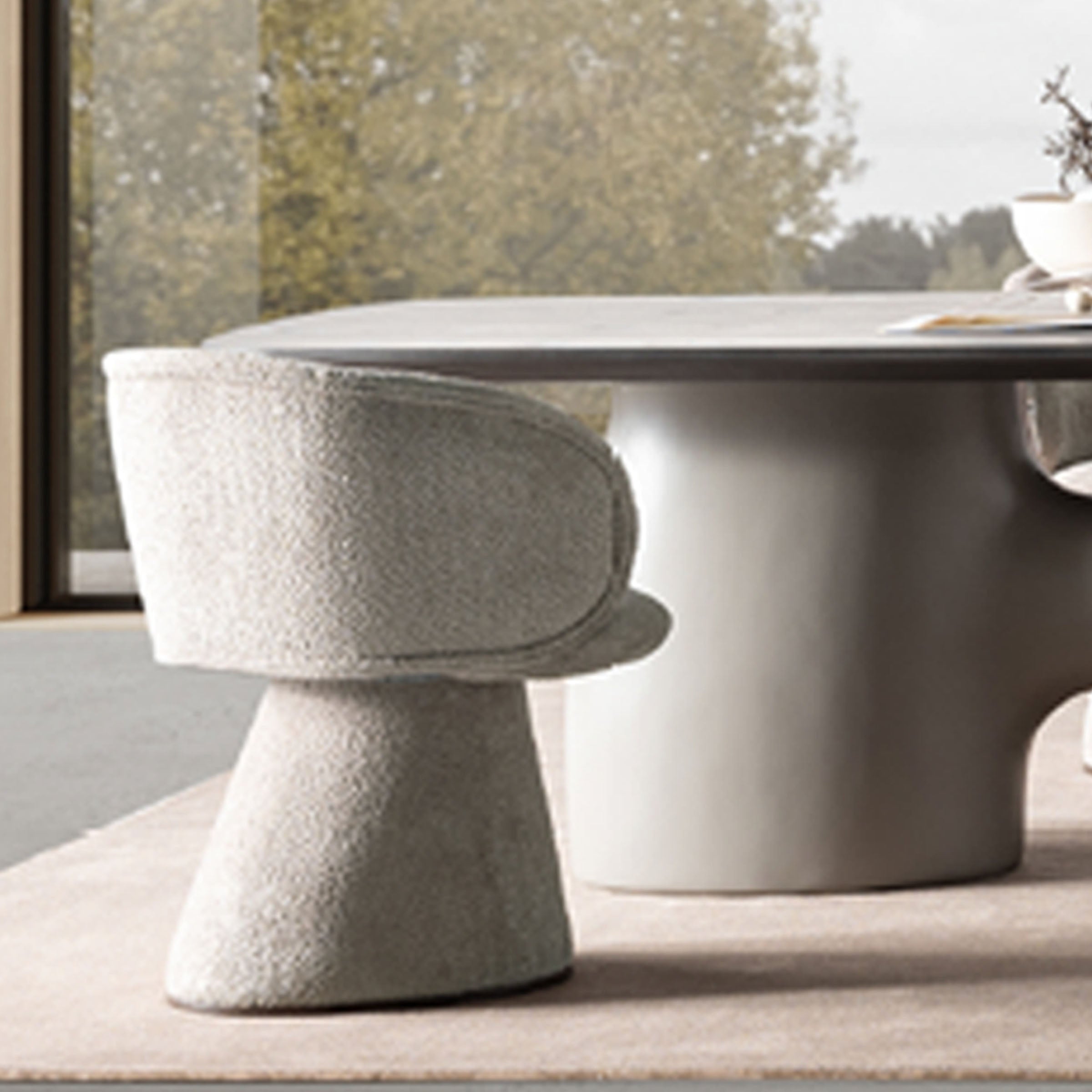 MOON Swivel Dining Chair OW 405-12/Swivel -  Chairs - ebarza Furniture UAE | Shop Modern Furniture in Abu Dhabi & Dubai - مفروشات ايبازرا في الامارات | تسوق اثاث عصري وديكورات مميزة في دبي وابوظبي