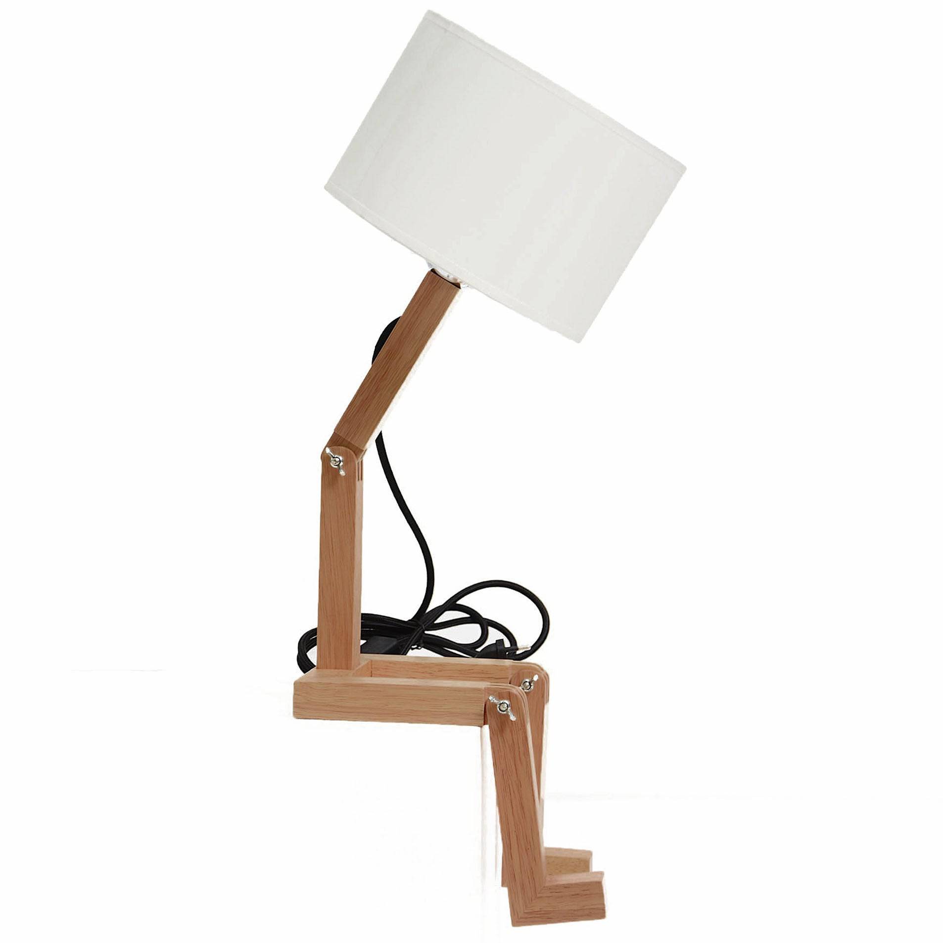 Mr.Lonley  Solid Wood Table Lamp Bpmt01-W -  Desk\table Lamps - ebarza Furniture UAE | Shop Modern Furniture in Abu Dhabi & Dubai - مفروشات ايبازرا في الامارات | تسوق اثاث عصري وديكورات مميزة في دبي وابوظبي