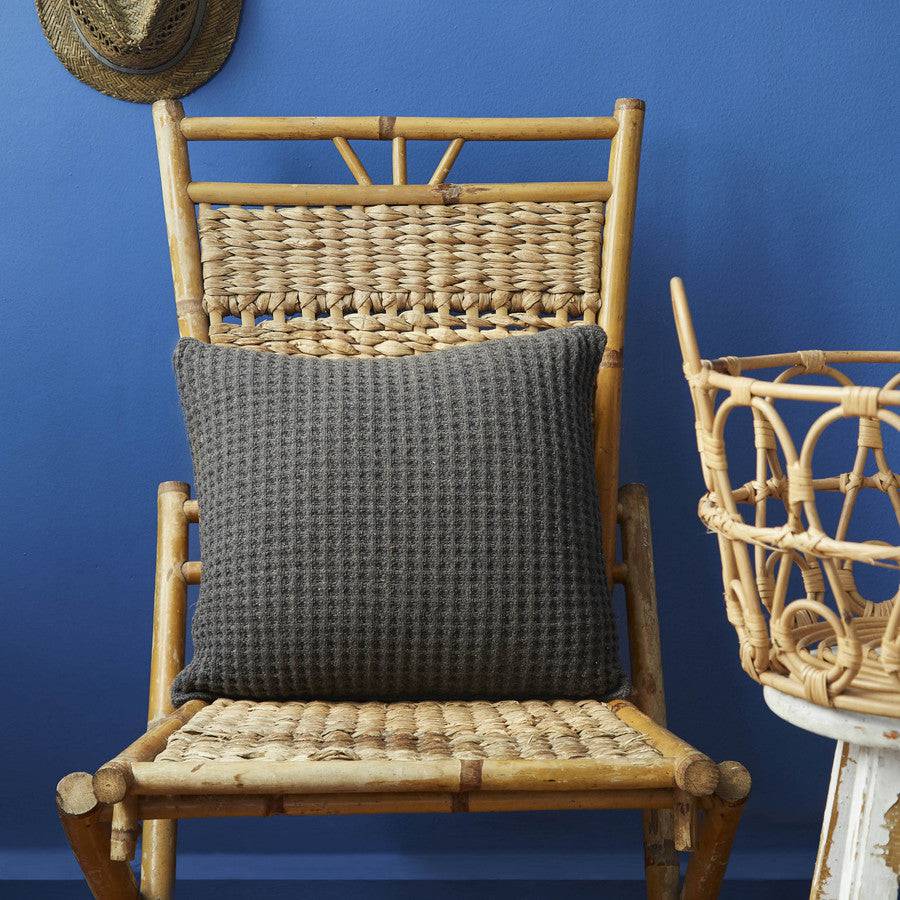 Nautica Home Waffle Anthracite Knitwear Filled Pillow 45X45 Cm 180.01.01.0386 -  Cushions - ebarza Furniture UAE | Shop Modern Furniture in Abu Dhabi & Dubai - مفروشات ايبازرا في الامارات | تسوق اثاث عصري وديكورات مميزة في دبي وابوظبي