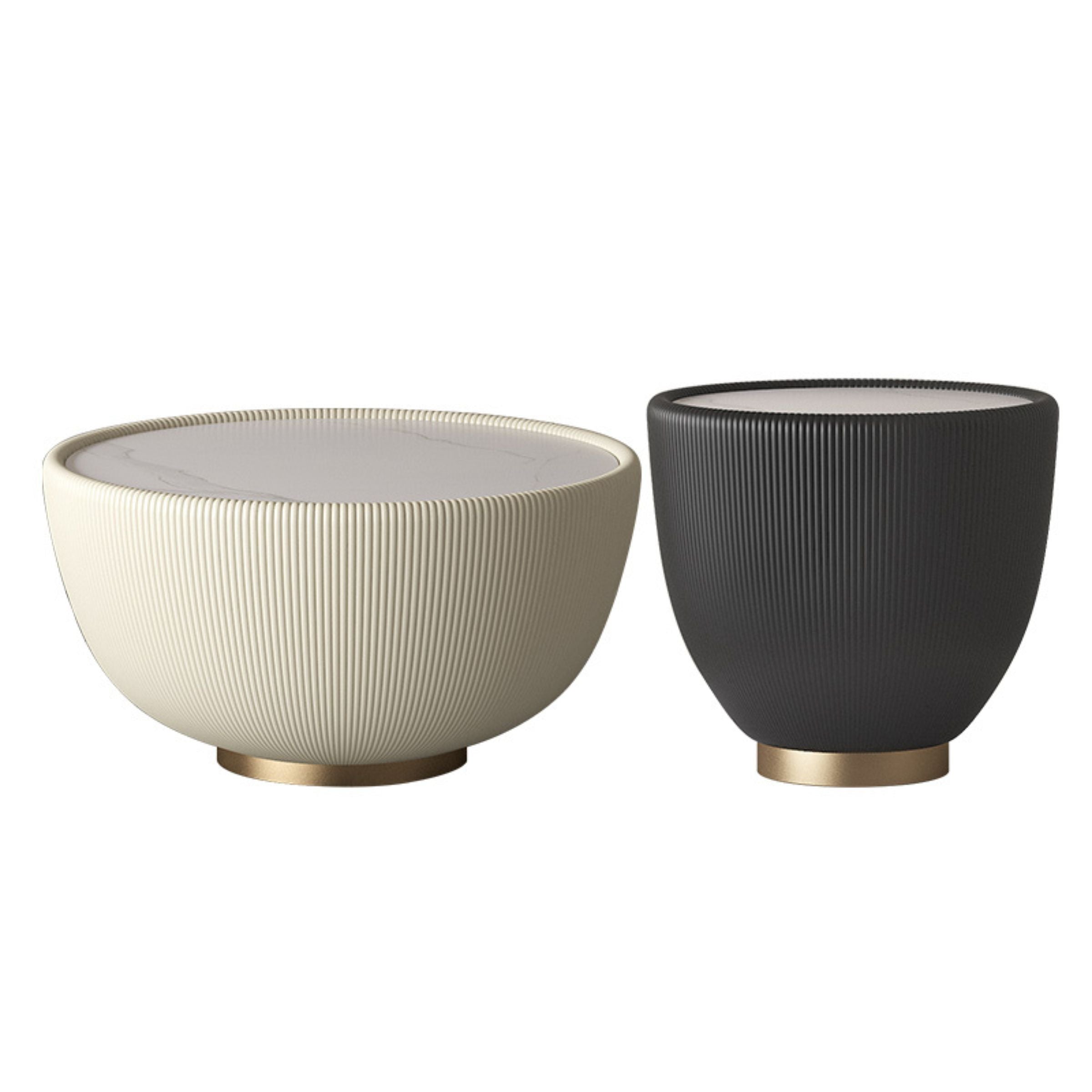 Neat of White Sintered Stone Coffee Table MLL-D34WS -  Coffee tables - ebarza Furniture UAE | Shop Modern Furniture in Abu Dhabi & Dubai - مفروشات ايبازرا في الامارات | تسوق اثاث عصري وديكورات مميزة في دبي وابوظبي