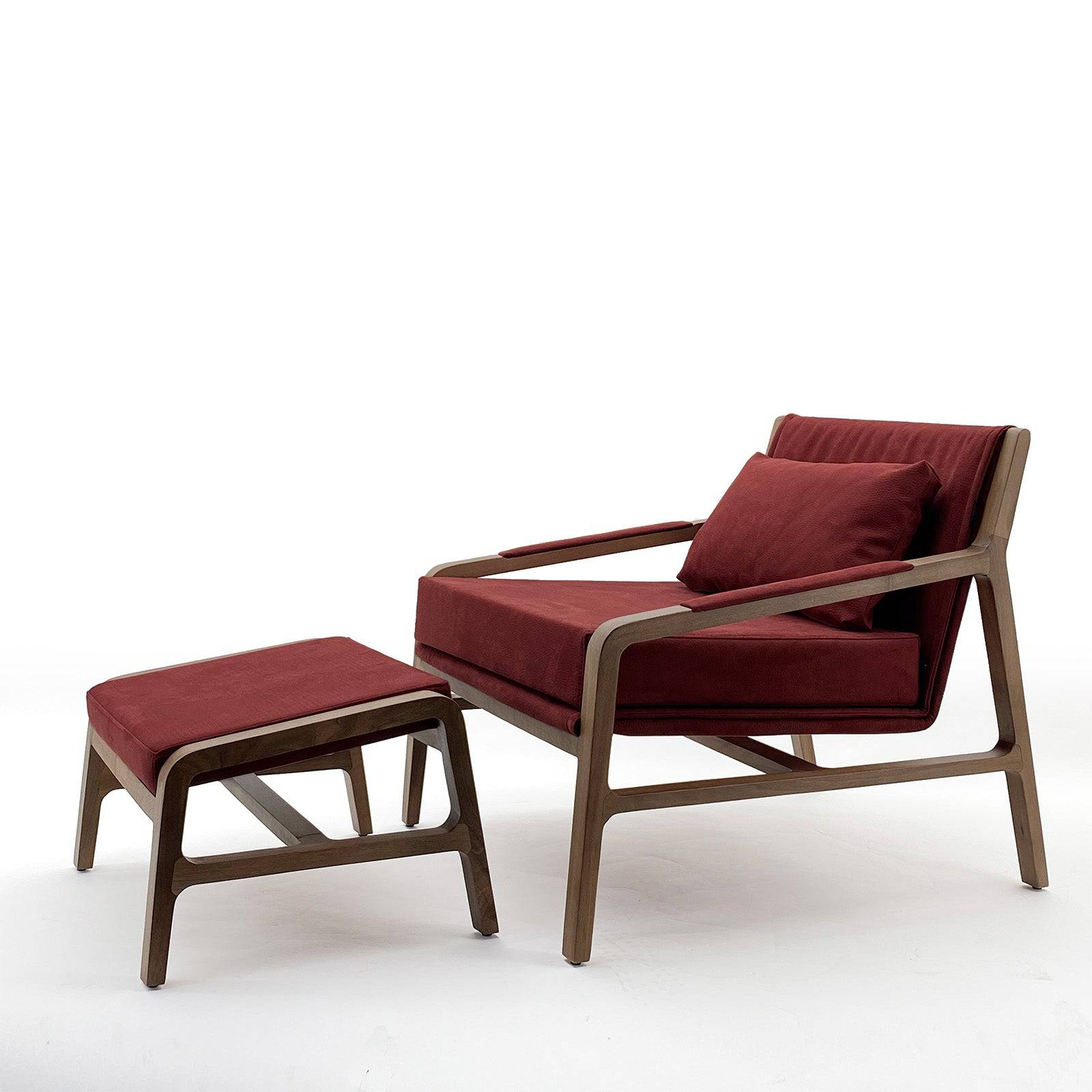 Display Item - Nordic Solid Wood Lounge Chair And Ottoman Nordic-001-R(Rose Berger)Nakheel -  DISPLAY ITEM - ebarza Furniture UAE | Shop Modern Furniture in Abu Dhabi & Dubai - مفروشات ايبازرا في الامارات | تسوق اثاث عصري وديكورات مميزة في دبي وابوظبي