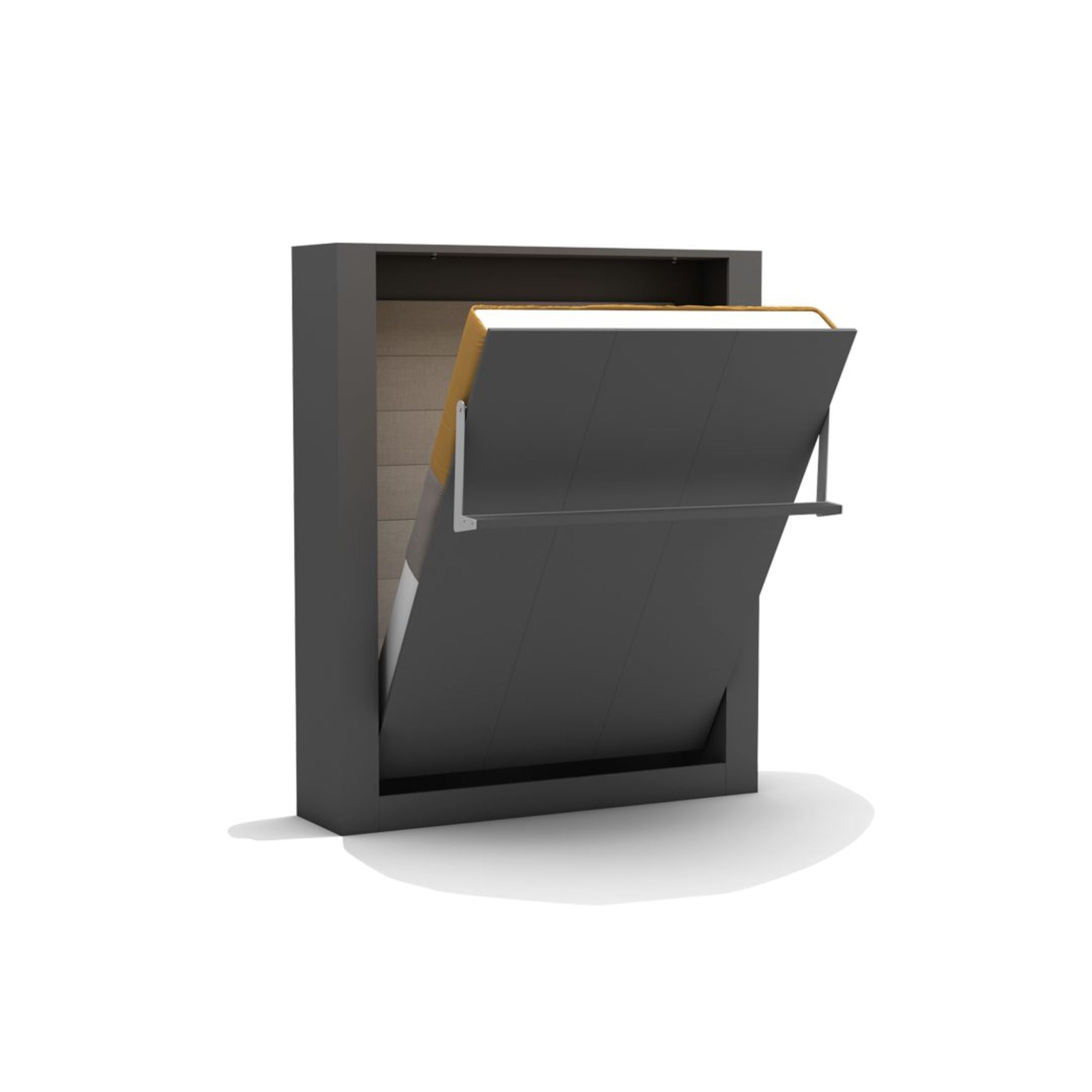 Nova Convertable Queen Sofabed with Shelves & Quality Mattress 250 -  Bedsteads - ebarza Furniture UAE | Shop Modern Furniture in Abu Dhabi & Dubai - مفروشات ايبازرا في الامارات | تسوق اثاث عصري وديكورات مميزة في دبي وابوظبي