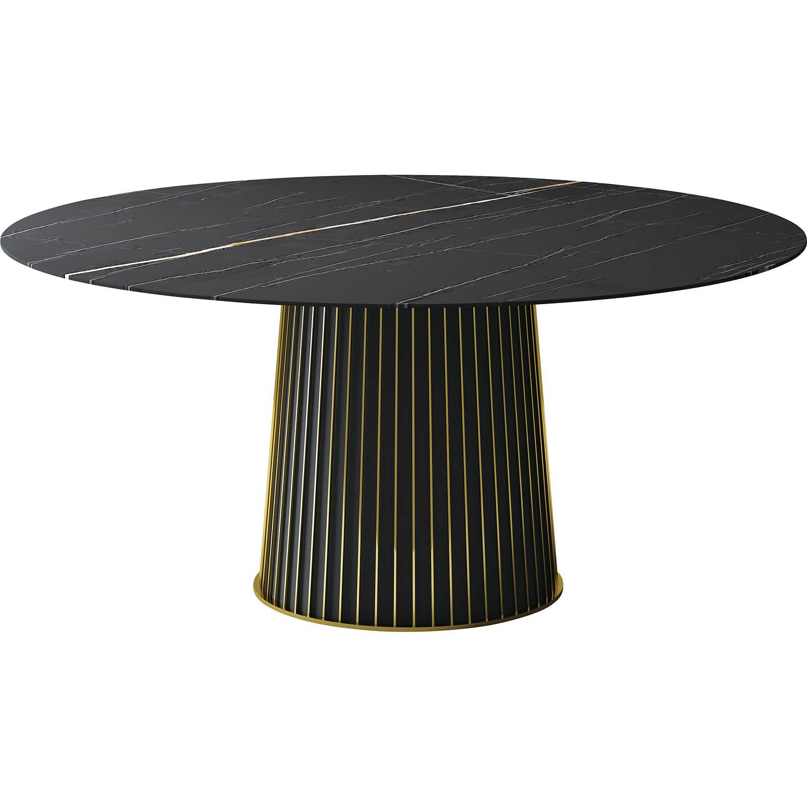 Novara Sintered Stone Dining Table Tg-495 -  Dining Tables - ebarza Furniture UAE | Shop Modern Furniture in Abu Dhabi & Dubai - مفروشات ايبازرا في الامارات | تسوق اثاث عصري وديكورات مميزة في دبي وابوظبي