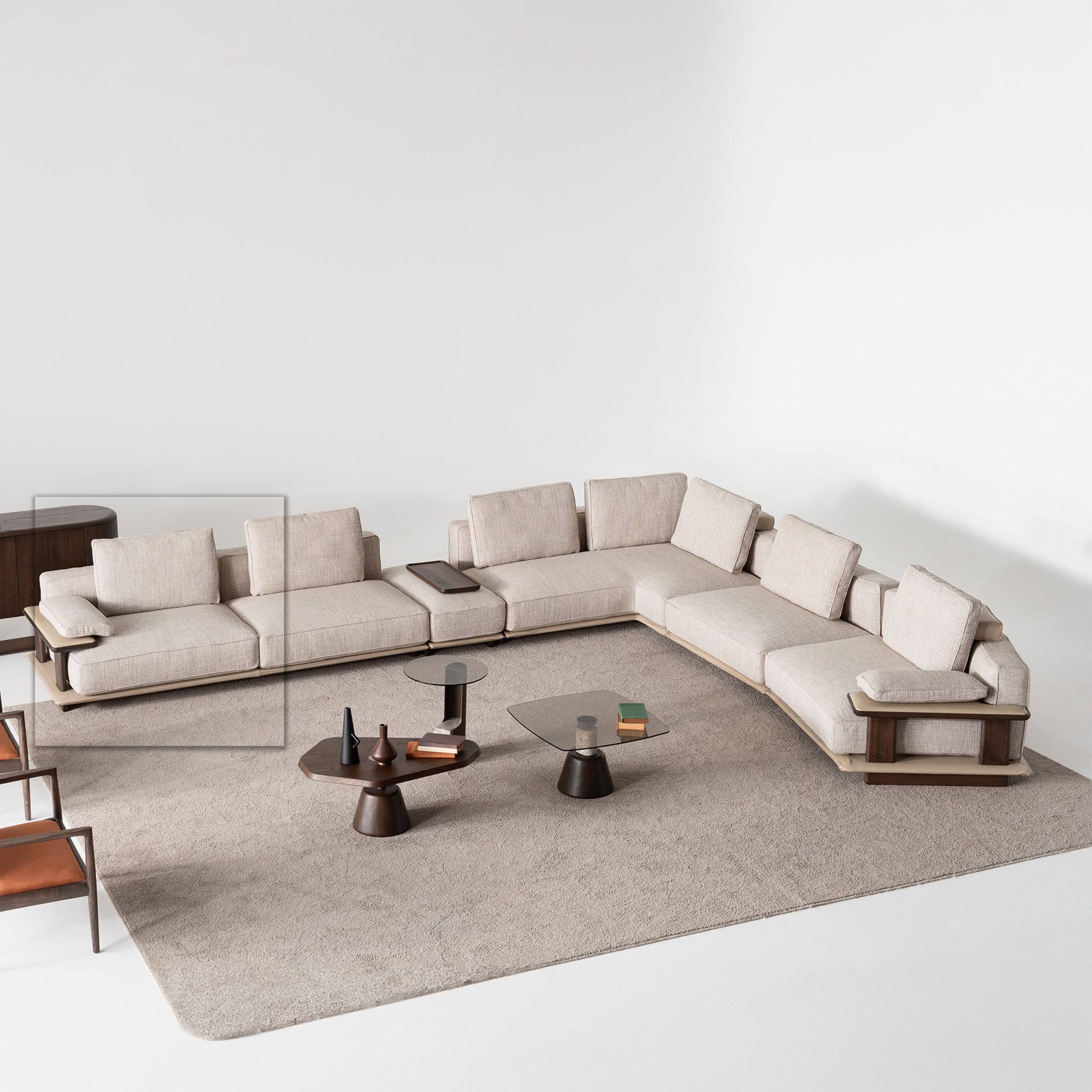 ODEON SINGLE MODULE WITH LEFT ARM 123cm for Odeon Sofa OD-L/M-ARM003 -  Sofas - ebarza Furniture UAE | Shop Modern Furniture in Abu Dhabi & Dubai - مفروشات ايبازرا في الامارات | تسوق اثاث عصري وديكورات مميزة في دبي وابوظبي