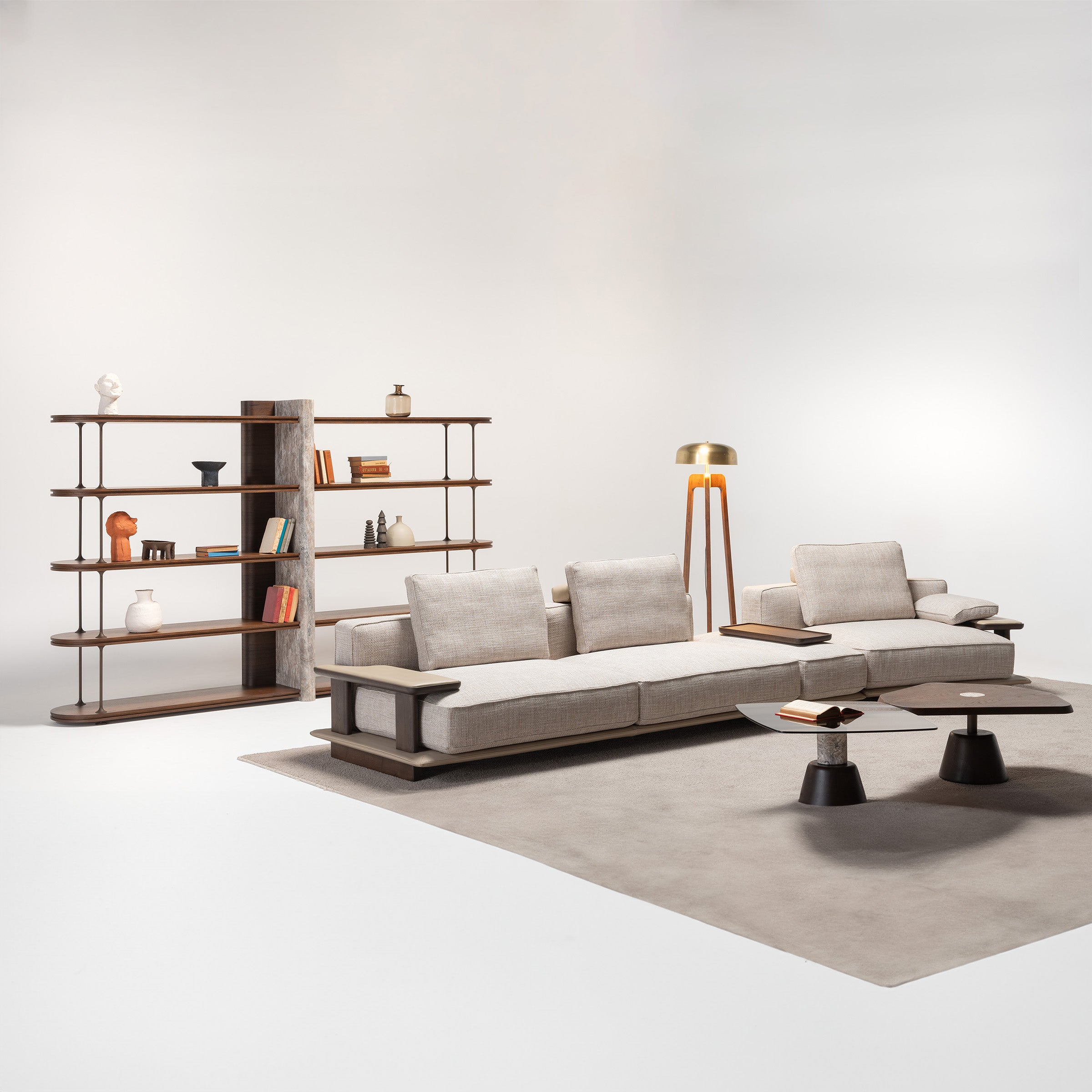 ODEON SINGLE MODULE WITH LEFT ARM 123cm for Odeon Sofa OD-L/M-ARM003 -  Sofas - ebarza Furniture UAE | Shop Modern Furniture in Abu Dhabi & Dubai - مفروشات ايبازرا في الامارات | تسوق اثاث عصري وديكورات مميزة في دبي وابوظبي