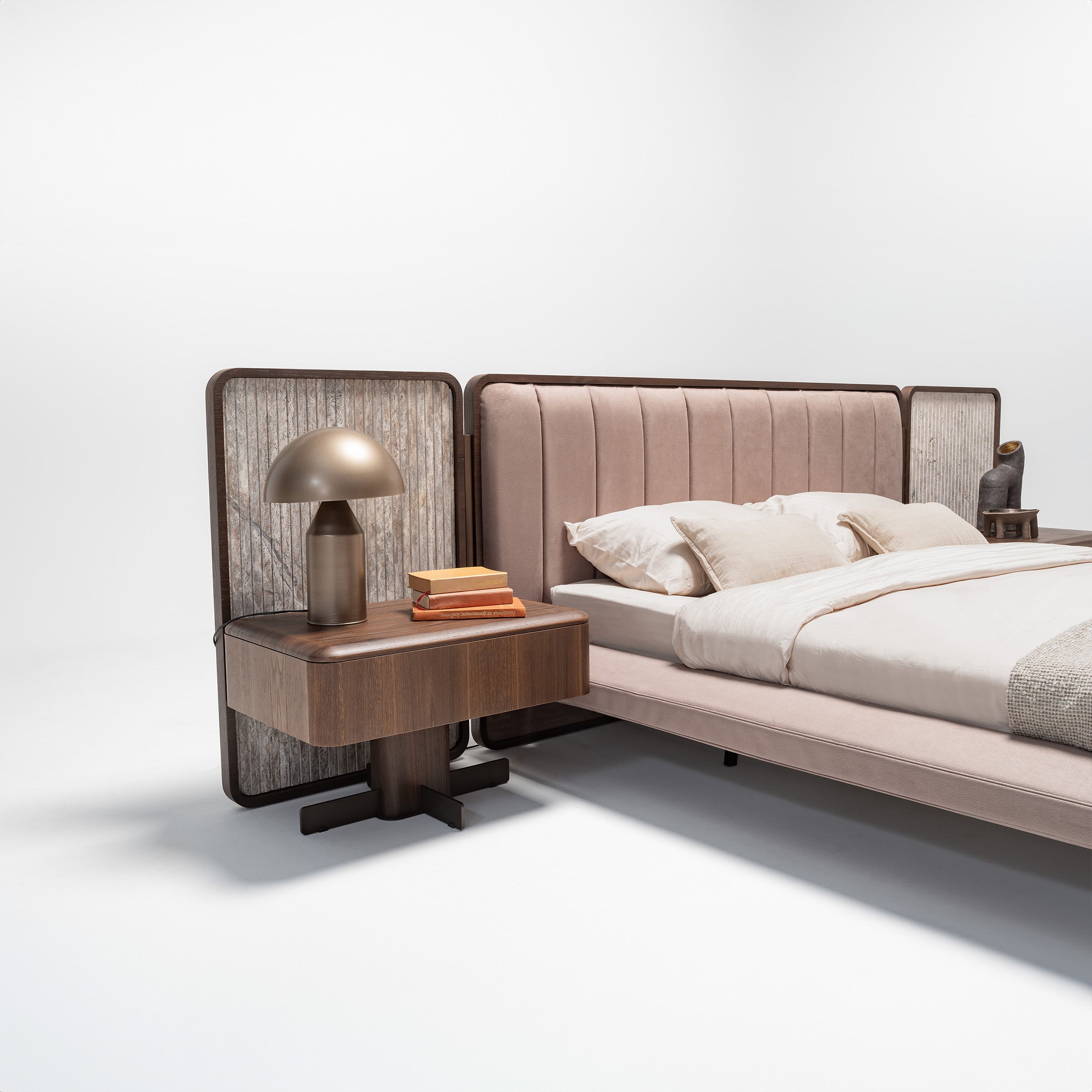 2X ODEON NIGHTSTAND OD-NS-001 -  Bed Side Table - ebarza Furniture UAE | Shop Modern Furniture in Abu Dhabi & Dubai - مفروشات ايبازرا في الامارات | تسوق اثاث عصري وديكورات مميزة في دبي وابوظبي