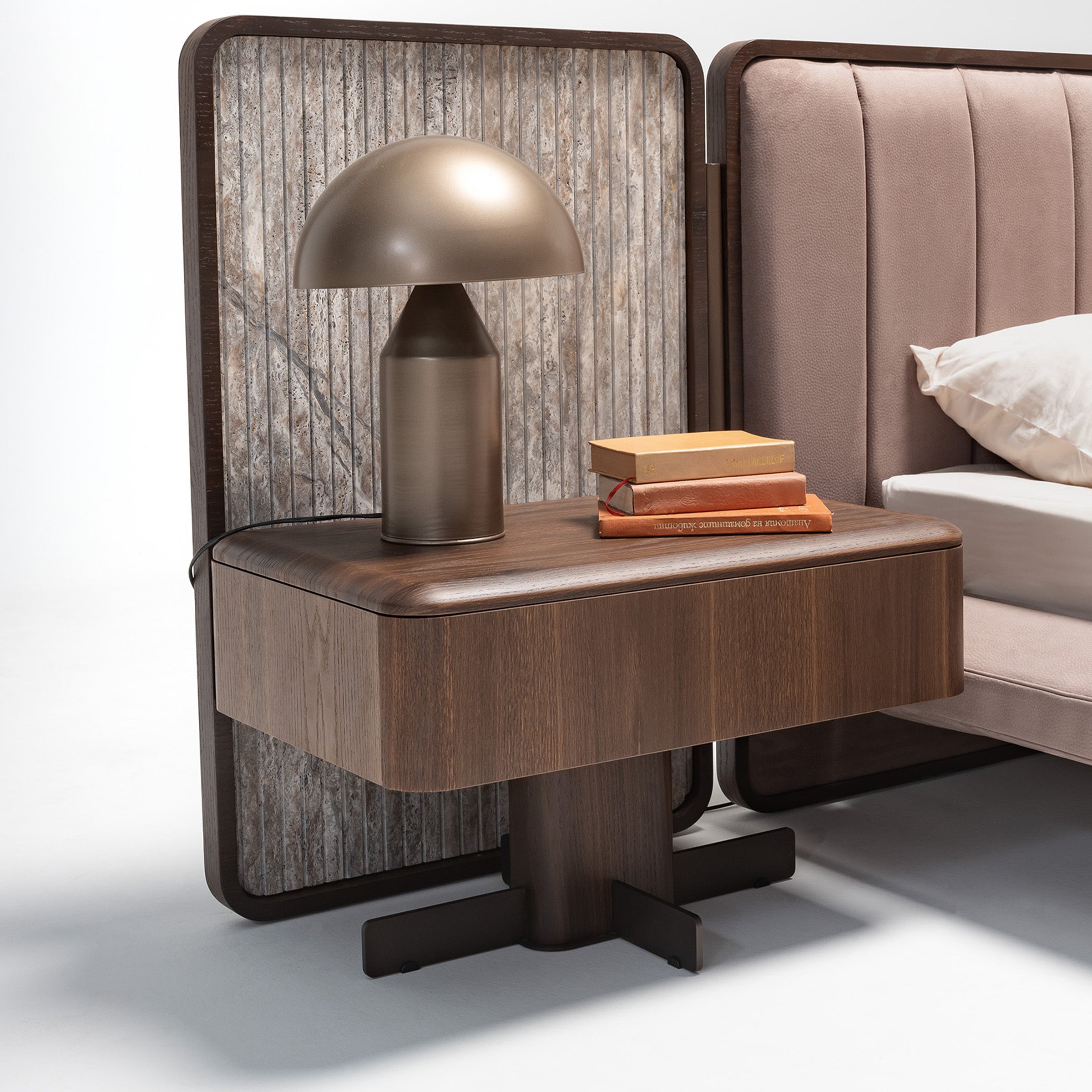 2X ODEON NIGHTSTAND OD-NS-001 -  Bed Side Table - ebarza Furniture UAE | Shop Modern Furniture in Abu Dhabi & Dubai - مفروشات ايبازرا في الامارات | تسوق اثاث عصري وديكورات مميزة في دبي وابوظبي
