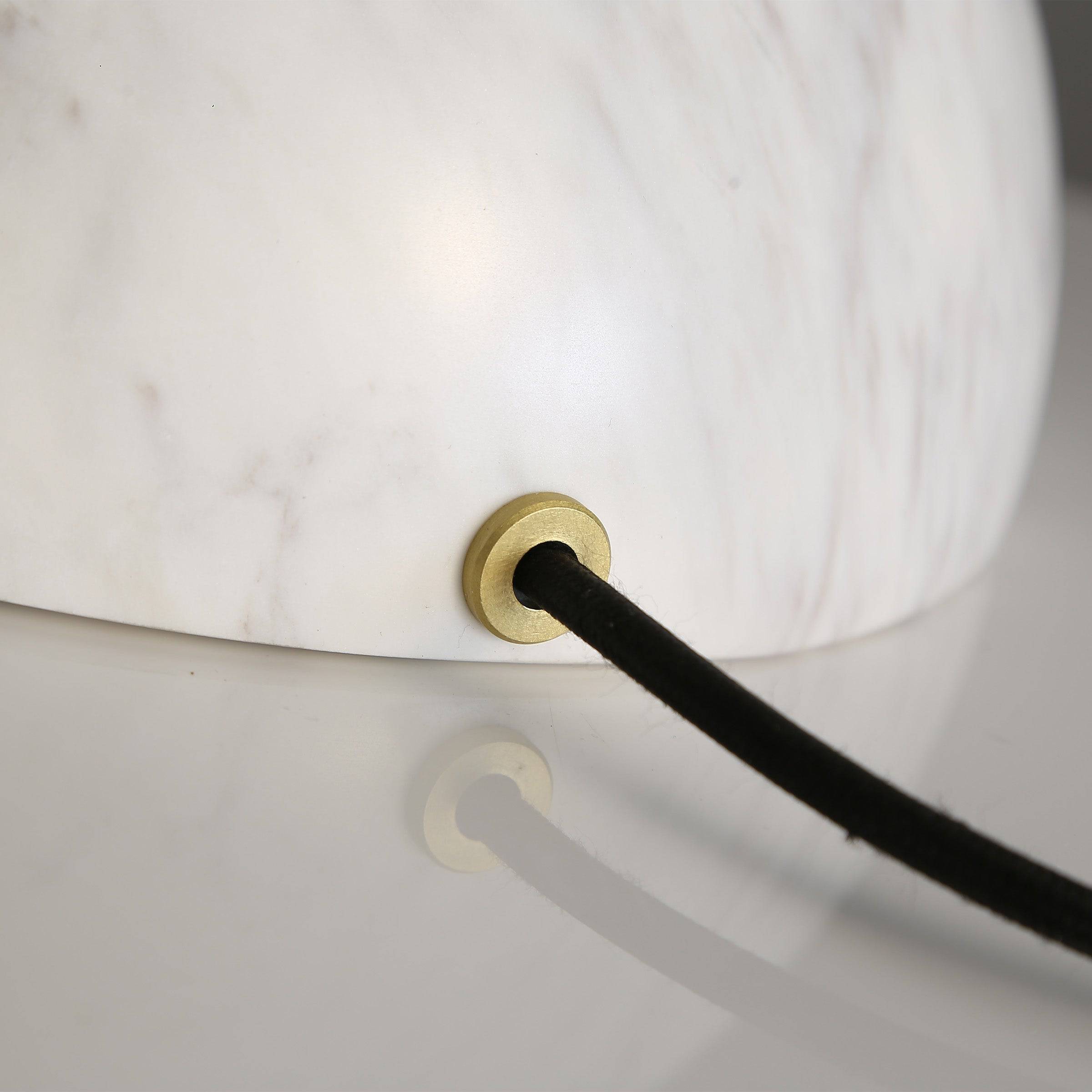 Opal Glass Shade With White Marble Base Table Lamp 8709T-We -  Desk\table Lamps - ebarza Furniture UAE | Shop Modern Furniture in Abu Dhabi & Dubai - مفروشات ايبازرا في الامارات | تسوق اثاث عصري وديكورات مميزة في دبي وابوظبي