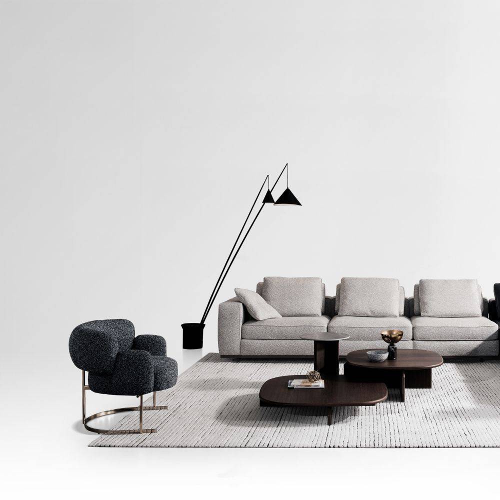 Opera Lounge Chair Lc062-Dark Grey -  Lounge Chairs - ebarza Furniture UAE | Shop Modern Furniture in Abu Dhabi & Dubai - مفروشات ايبازرا في الامارات | تسوق اثاث عصري وديكورات مميزة في دبي وابوظبي