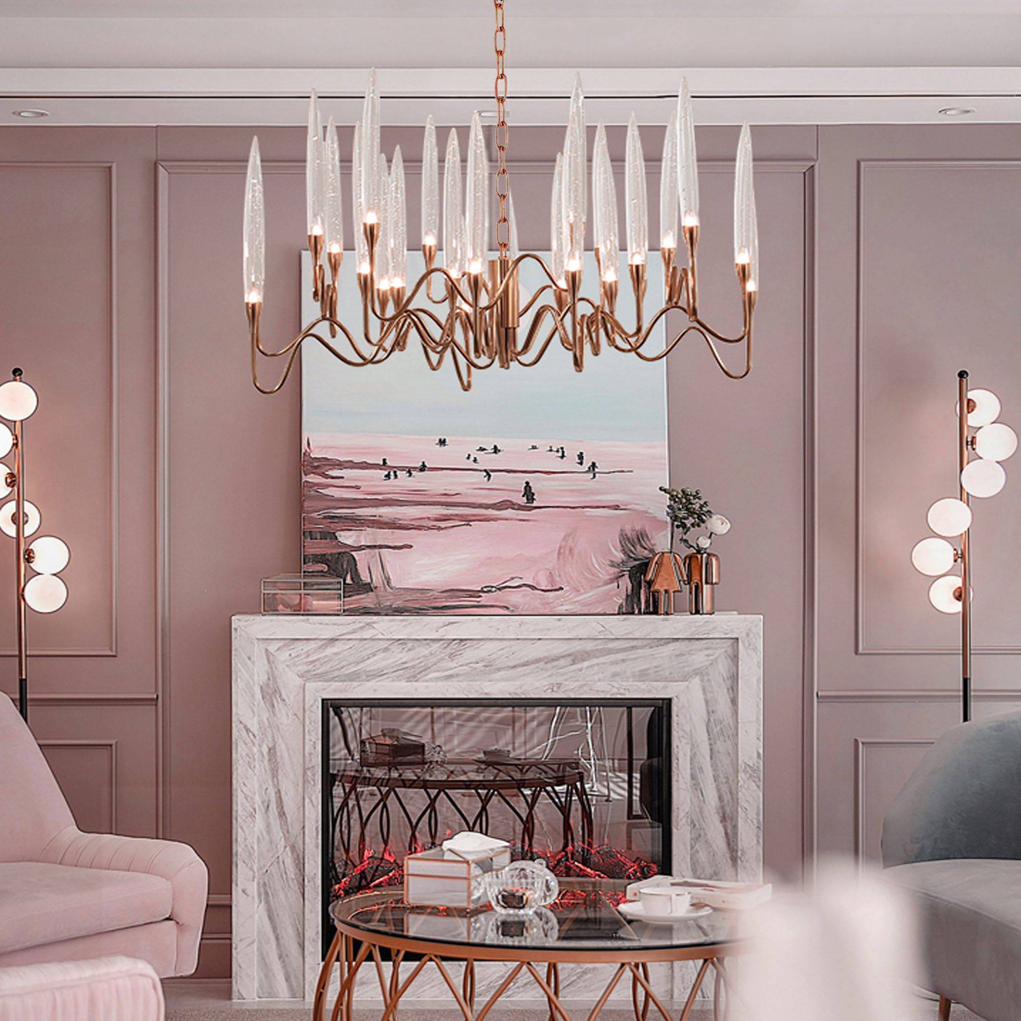 Opus Chandirler Cy-New-090-Rg -  Pendant Lamps - ebarza Furniture UAE | Shop Modern Furniture in Abu Dhabi & Dubai - مفروشات ايبازرا في الامارات | تسوق اثاث عصري وديكورات مميزة في دبي وابوظبي